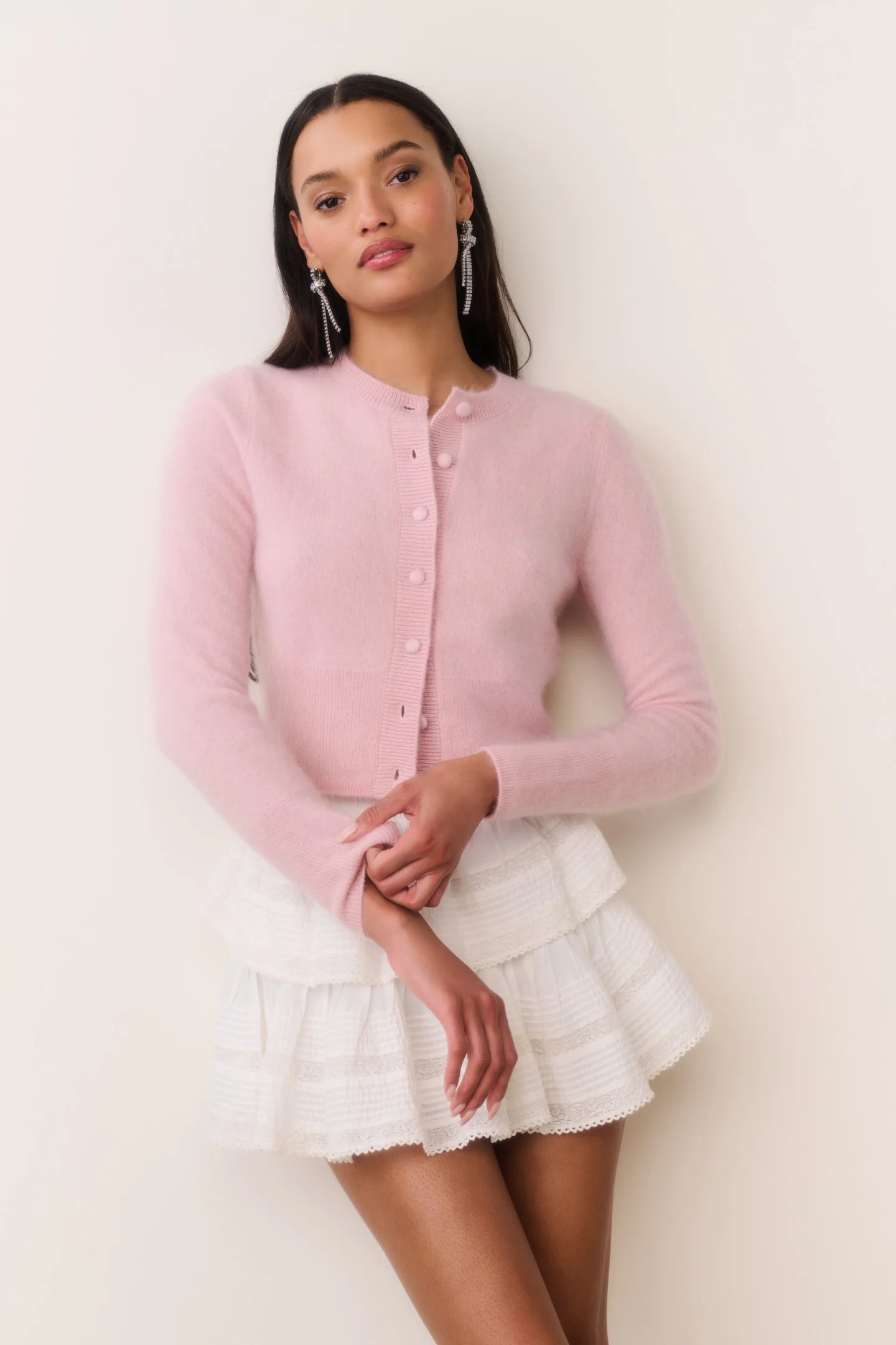 Adeanne Fitted Cashmere Cardigan