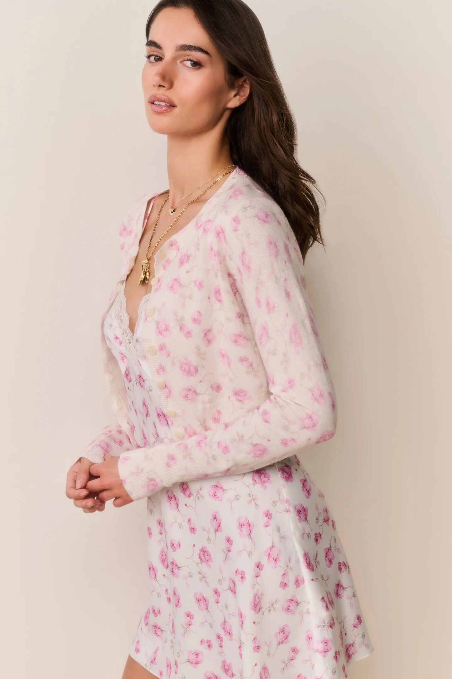 Adeanne Heirloom Print Cotton Cardigan - Image 10