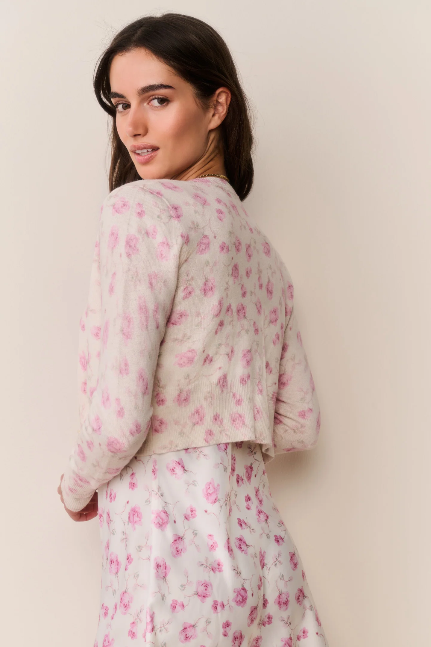 Adeanne Heirloom Print Cotton Cardigan - Image 11