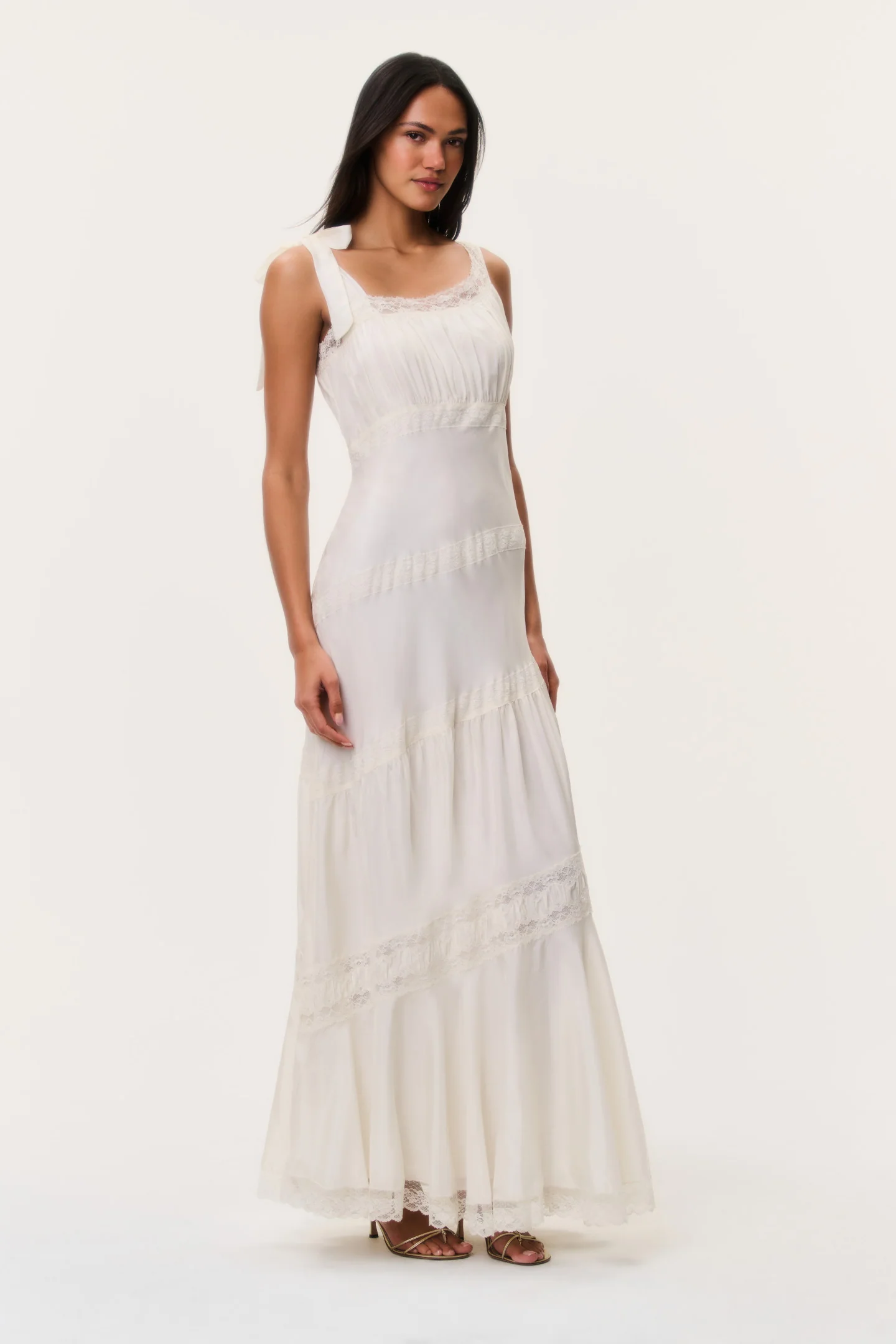 Andresy Silk Asymmetrical Maxi Dress - Image 4