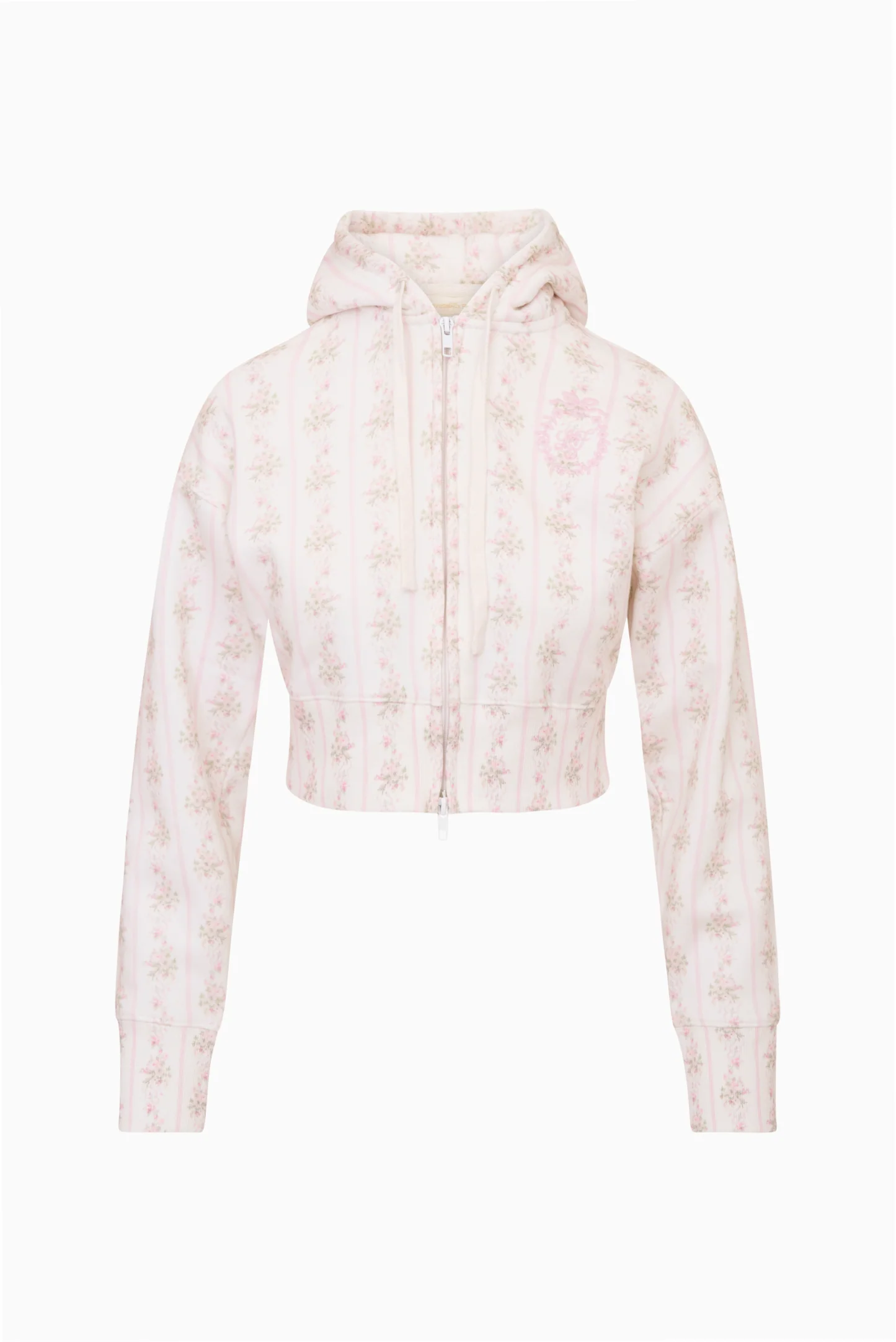 Arienne Cropped Floral Hoodie - Image 4