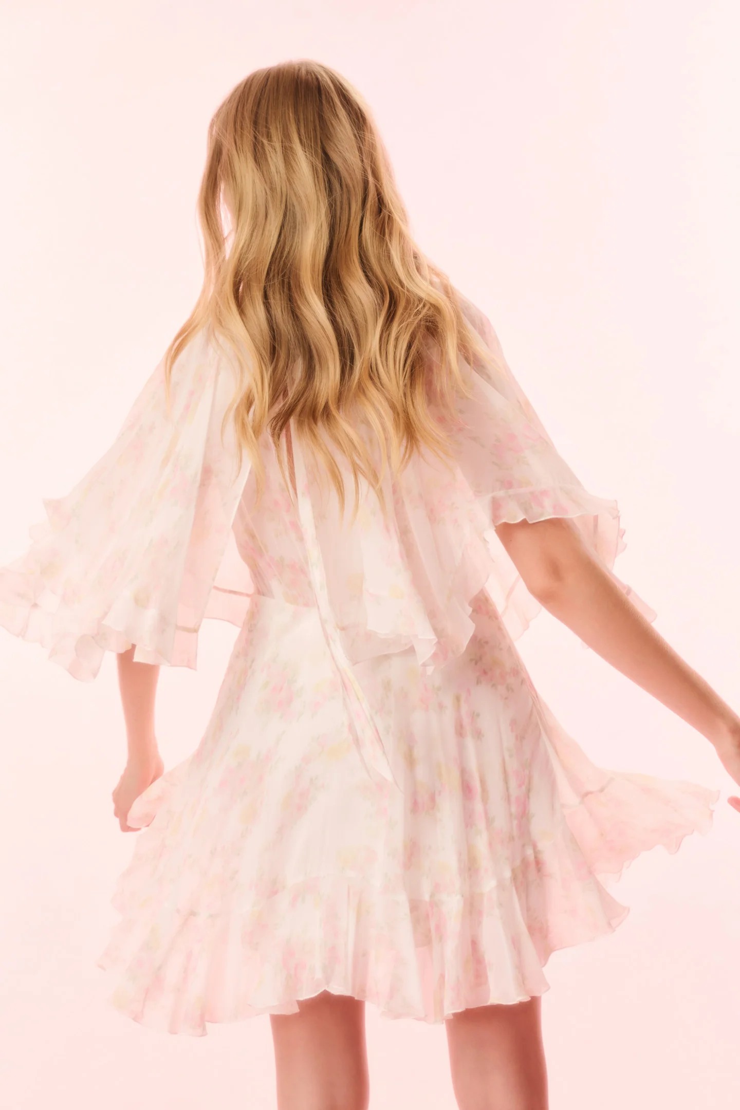 Avaline Floral Chiffon Mini Dress - Image 5