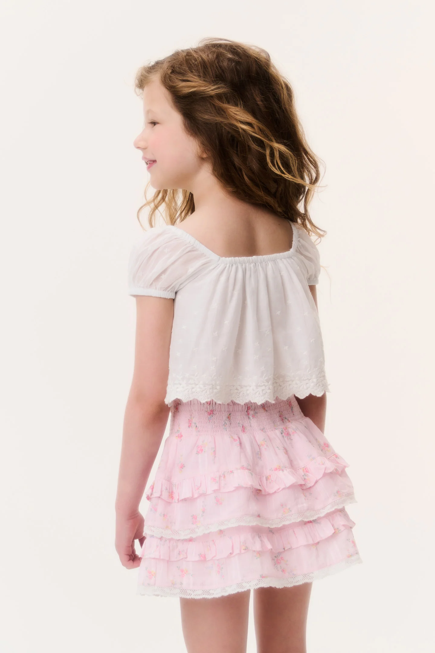 Little Girls Ditsy Floral Billie Skirt - Image 10