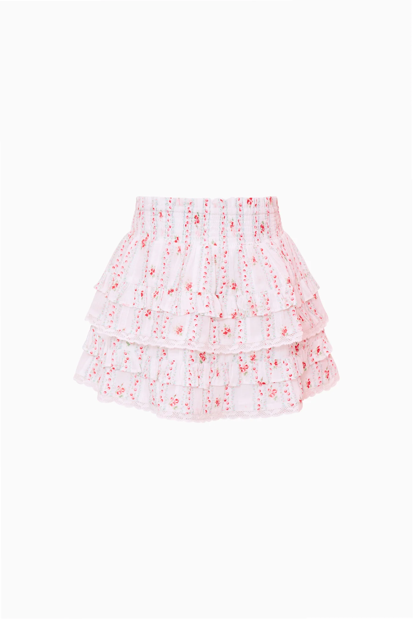 Little Girls Cherry Stripe Billie Skirt - Image 5