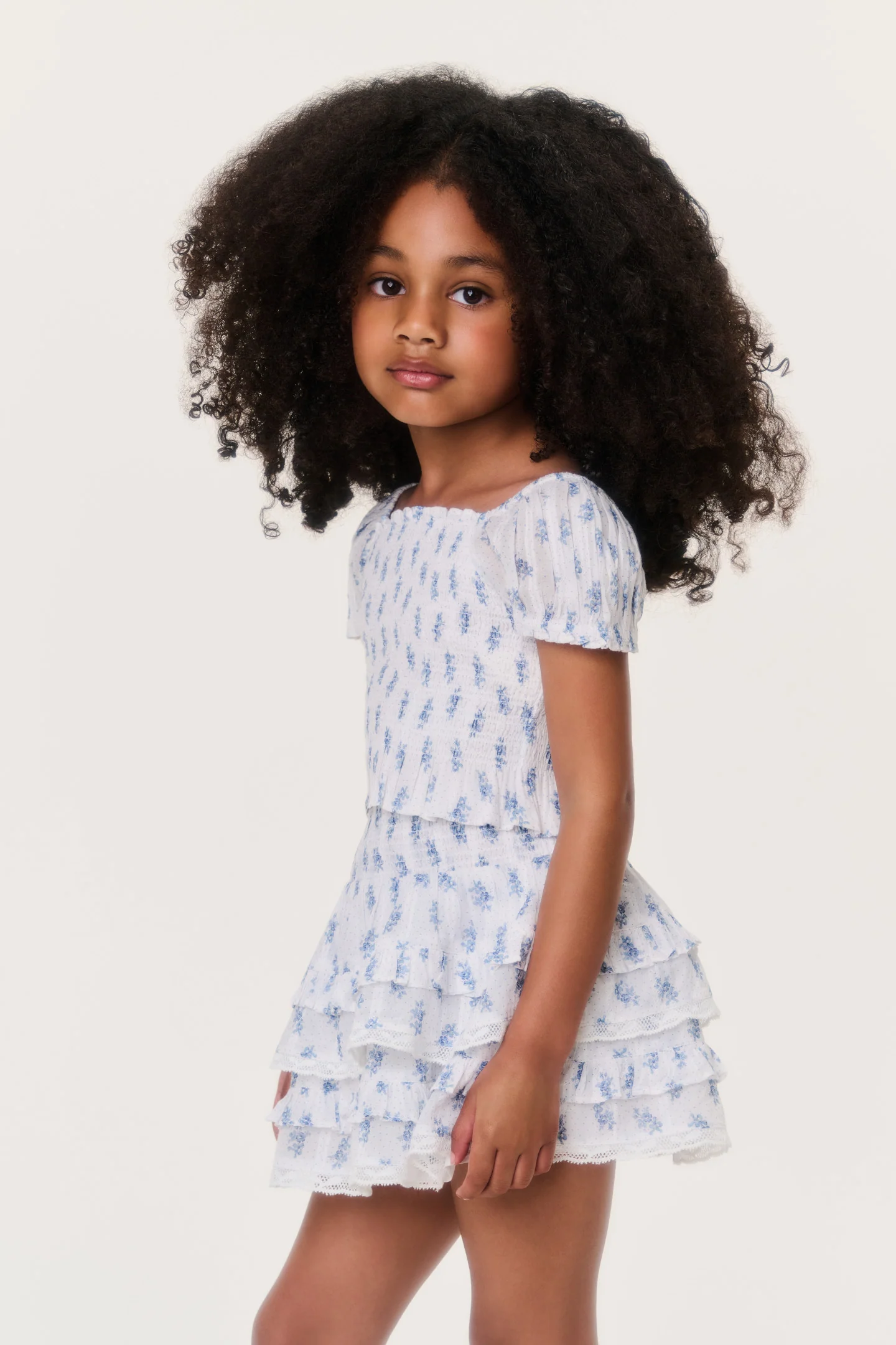 Little Girls Indigo Cloud Billie Skirt - Image 2