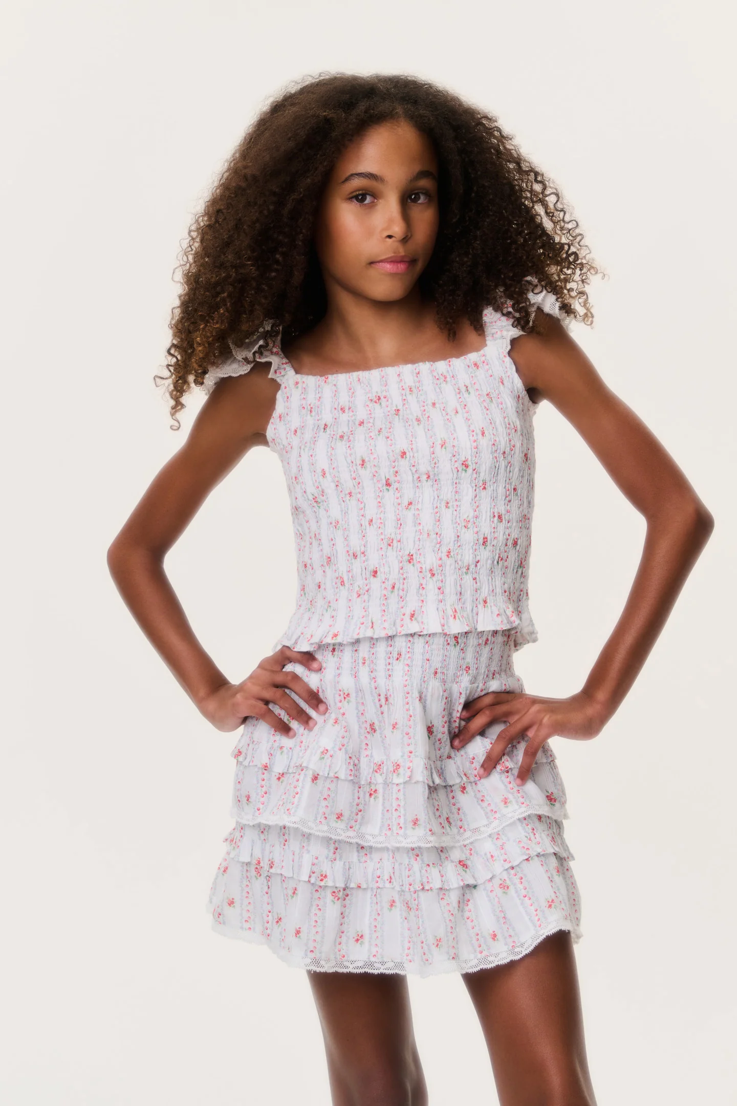 Tween Cherry Stripe Billie Skirt - Image 4