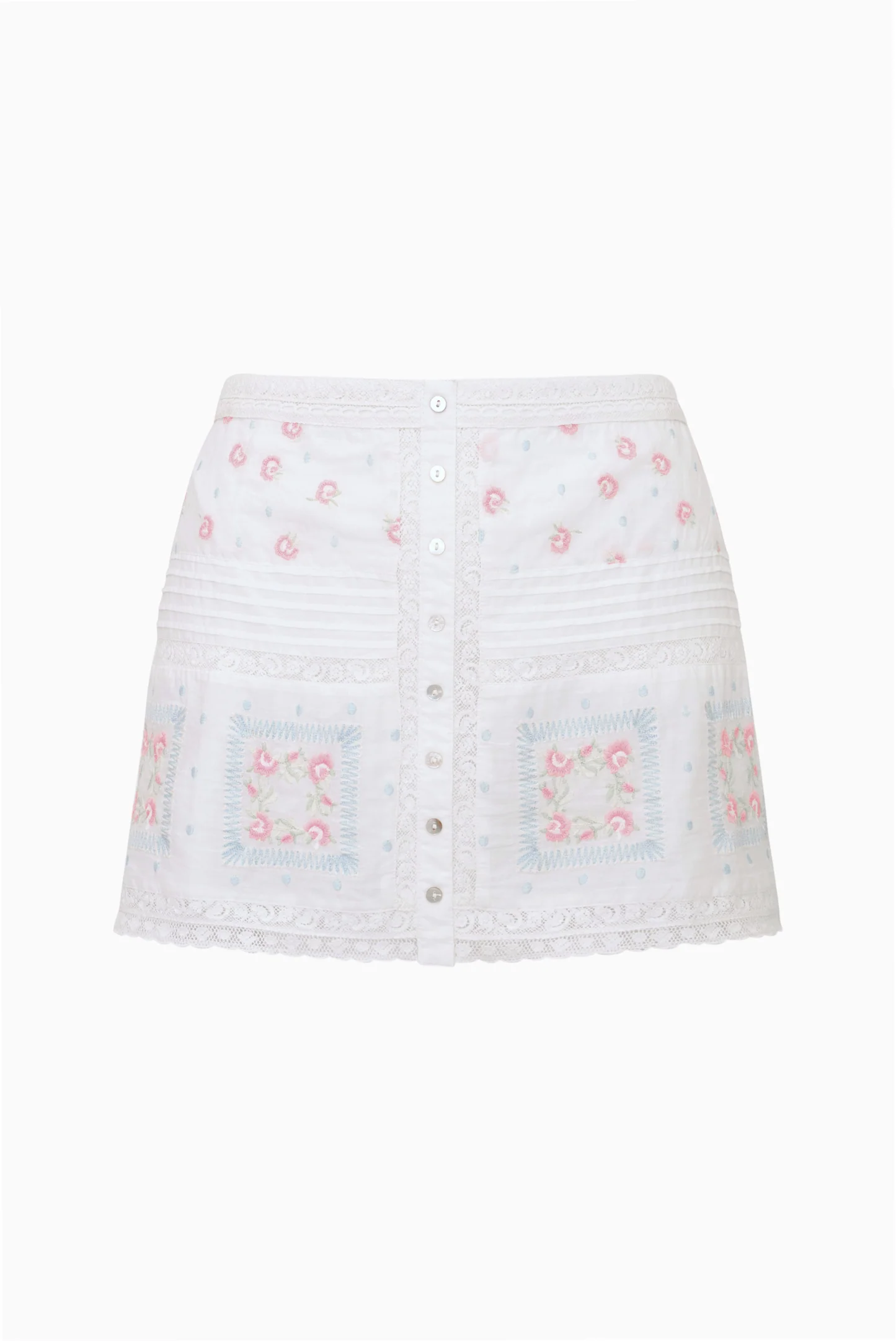 Bresson Embroidered Cotton Mini Skirt - Image 4