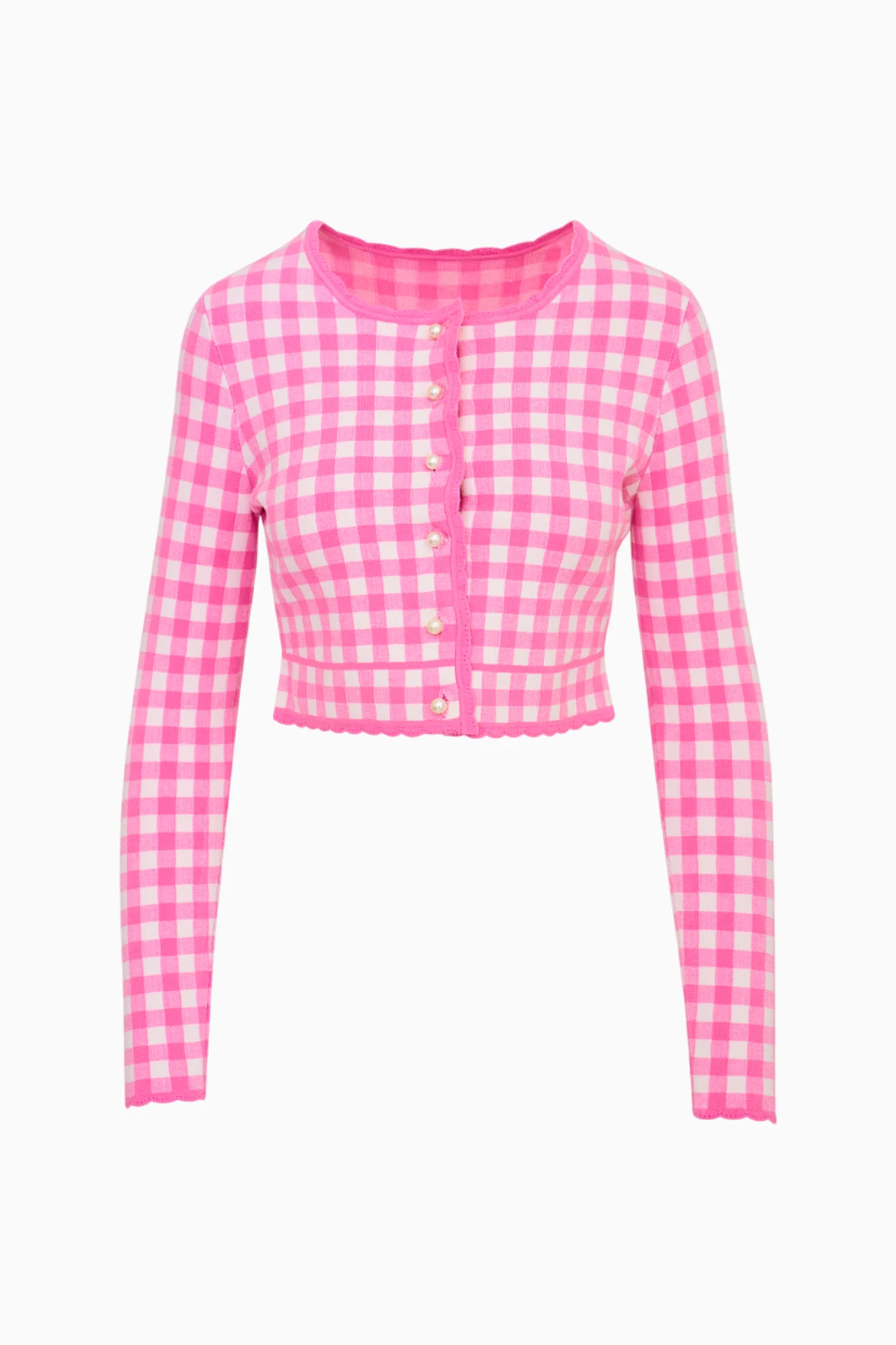 Bridgette Checkered Knit Cardigan - Image 7