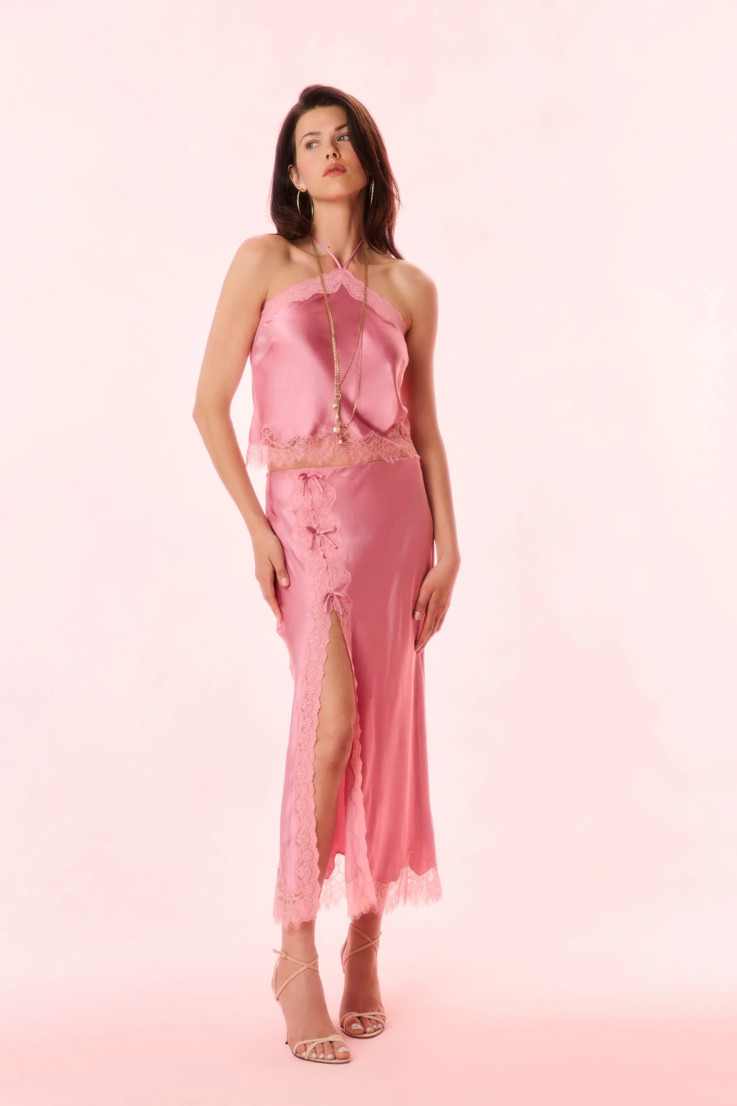 Calder Silk-Blend Maxi Slip Skirt