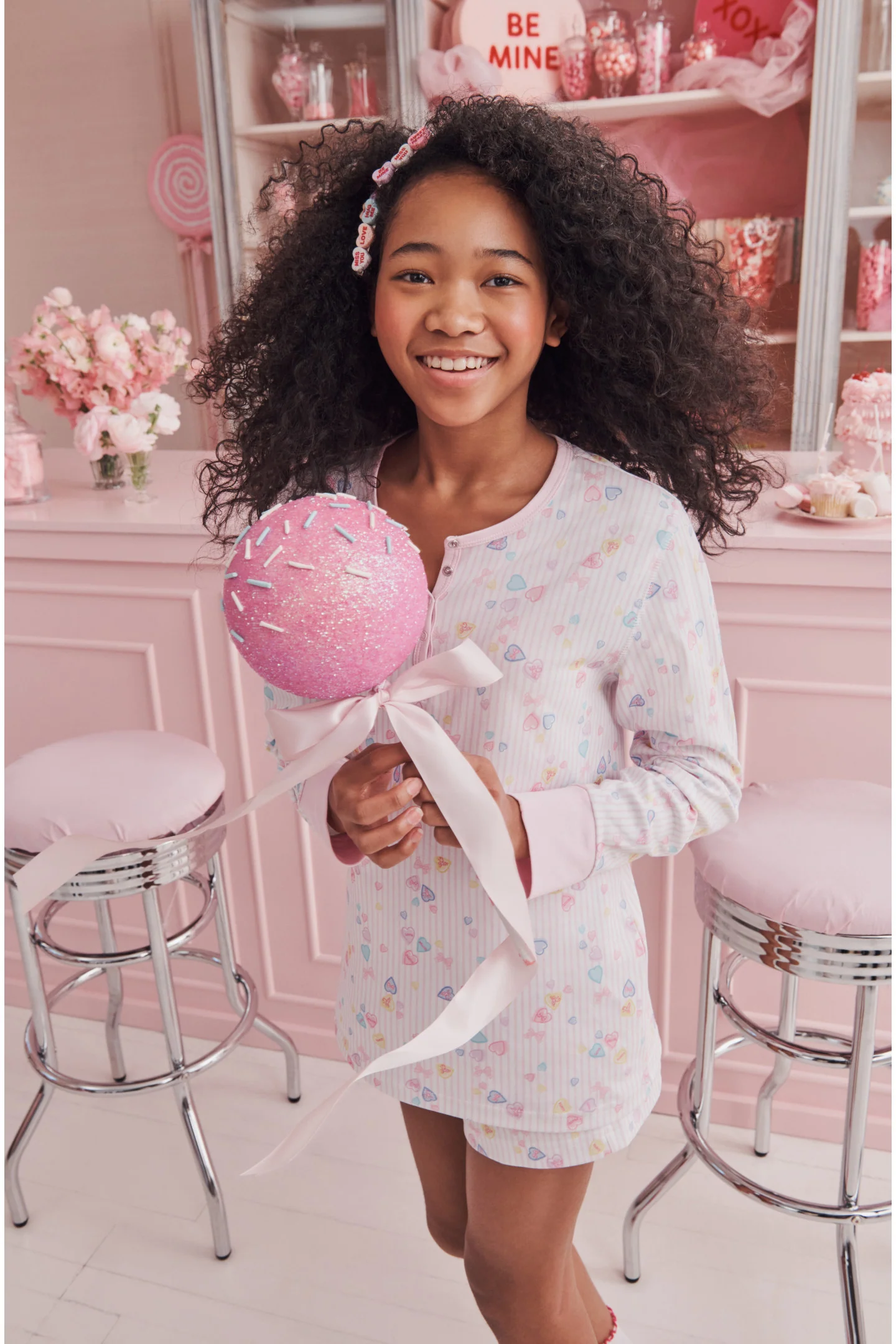 LoveShackFancy x Roller Rabbit Heart Stripe Hunter Pajama - Image 2