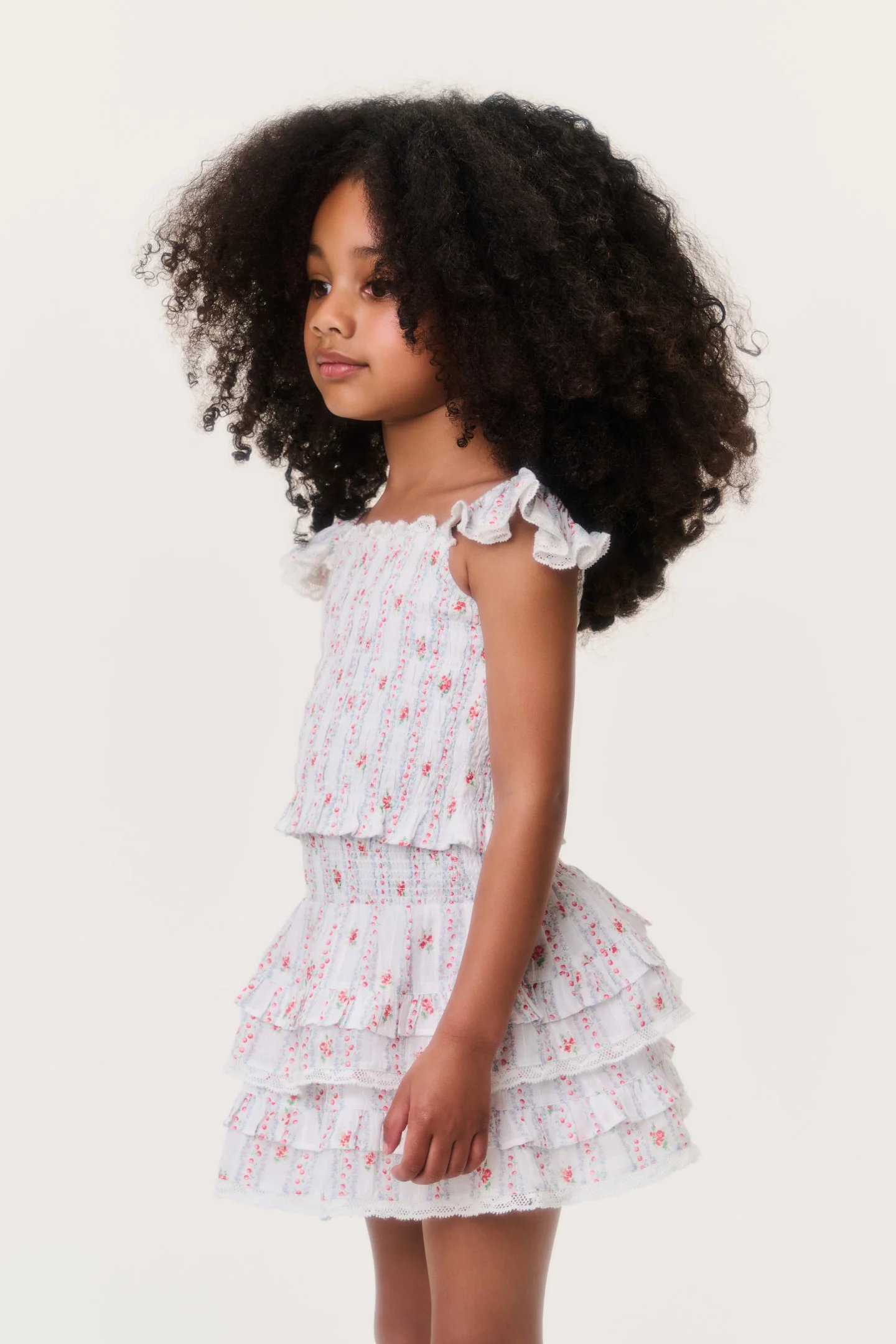 Little Girls Cherry Stripe Caspia Top - Image 3