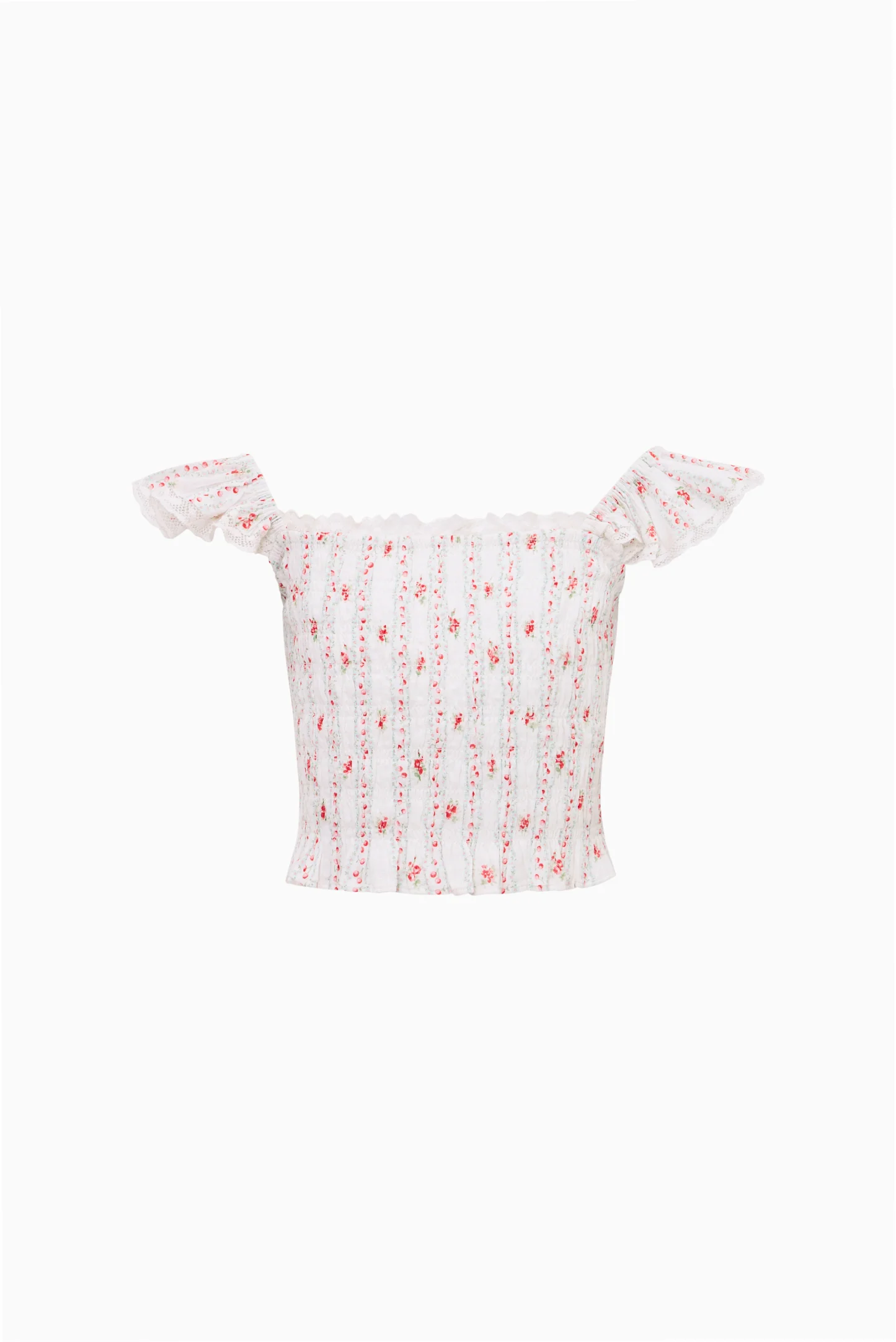 Little Girls Cherry Stripe Caspia Top - Image 5