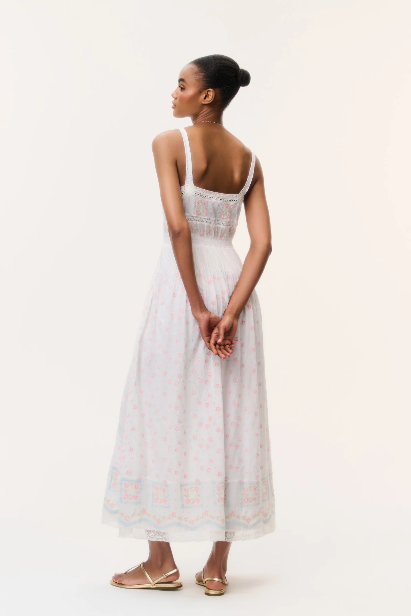 Cerys Embroidered Cotton Maxi Dress - Image 5