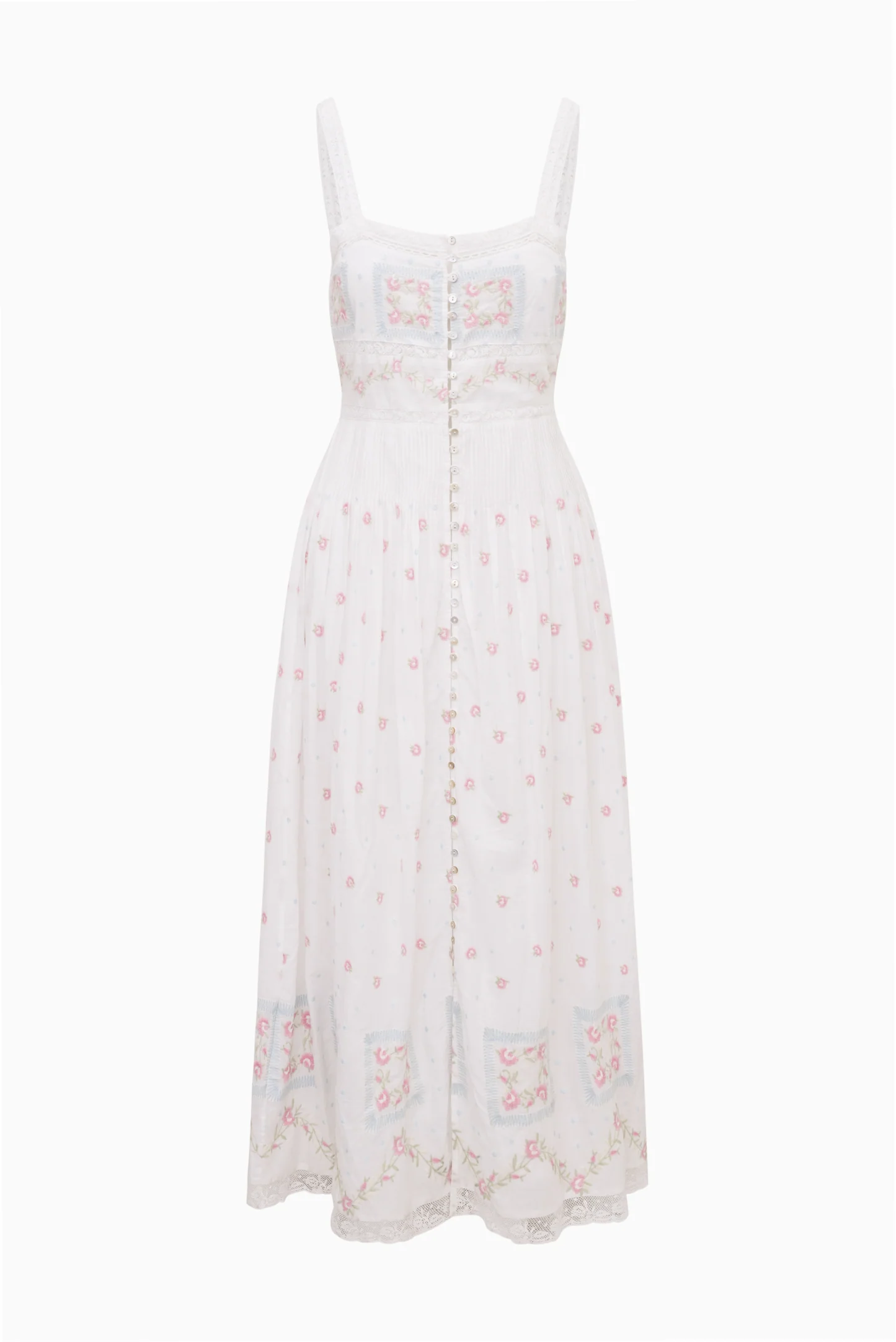 Cerys Embroidered Cotton Maxi Dress - Image 6