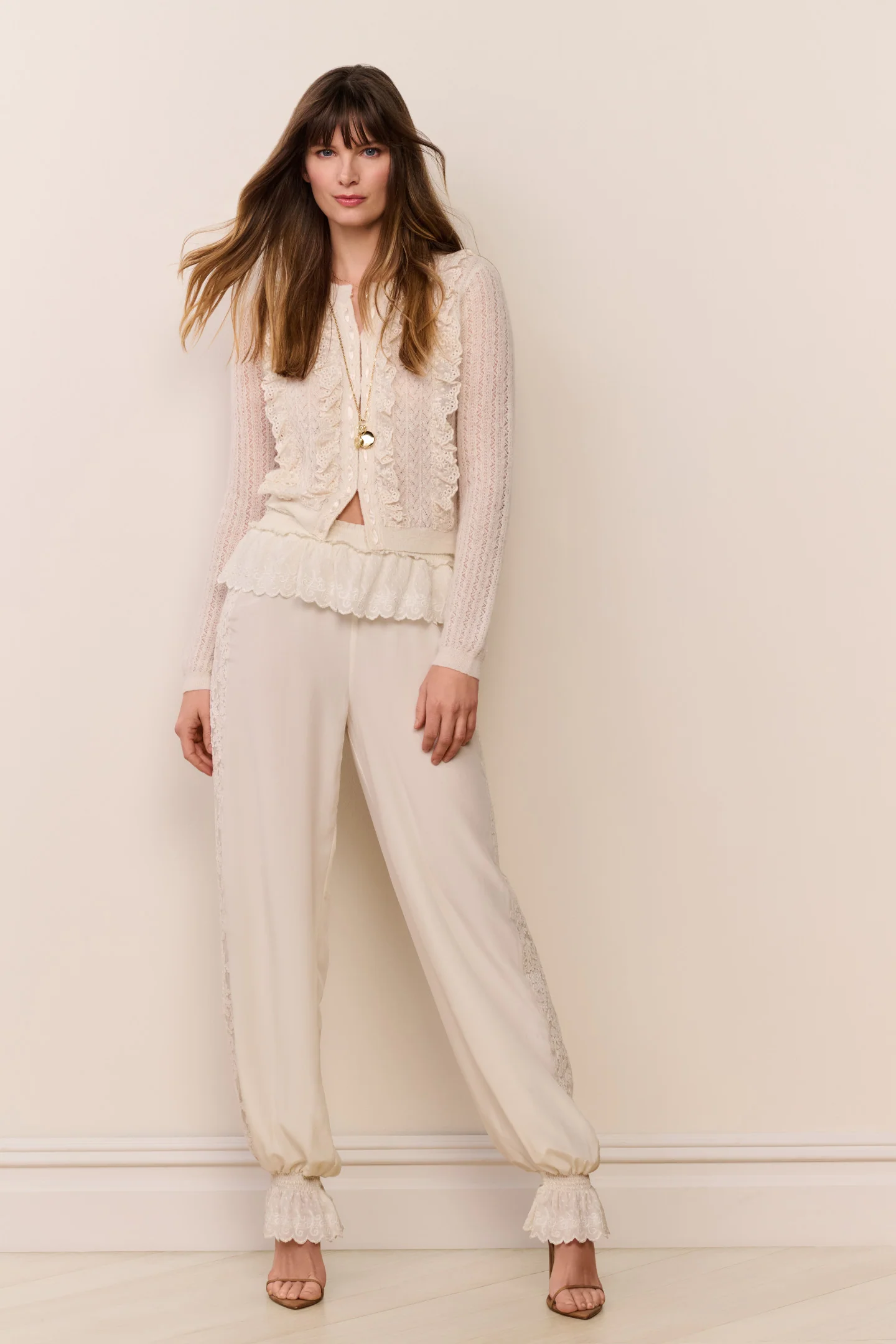 Clyra Silk Lace-Trimmed Balloon Pant - Image 2