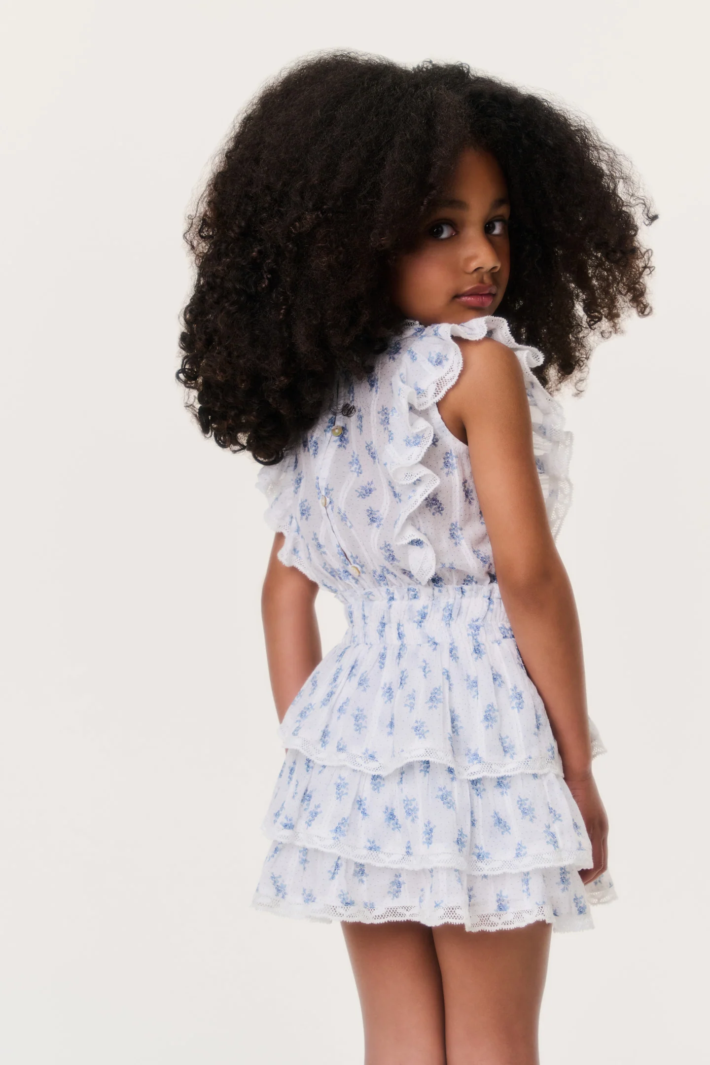 Little Girls Indigo Cloud Decker Dress - Image 3