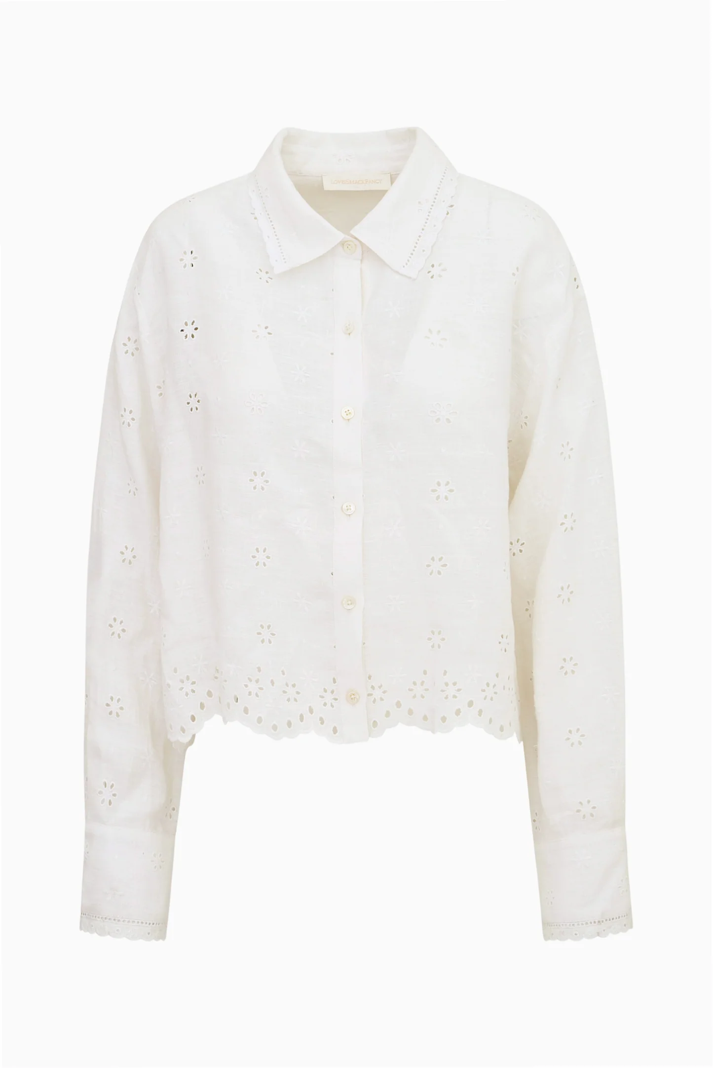 Delano Eyelet Linen Button-Up Top - Image 6