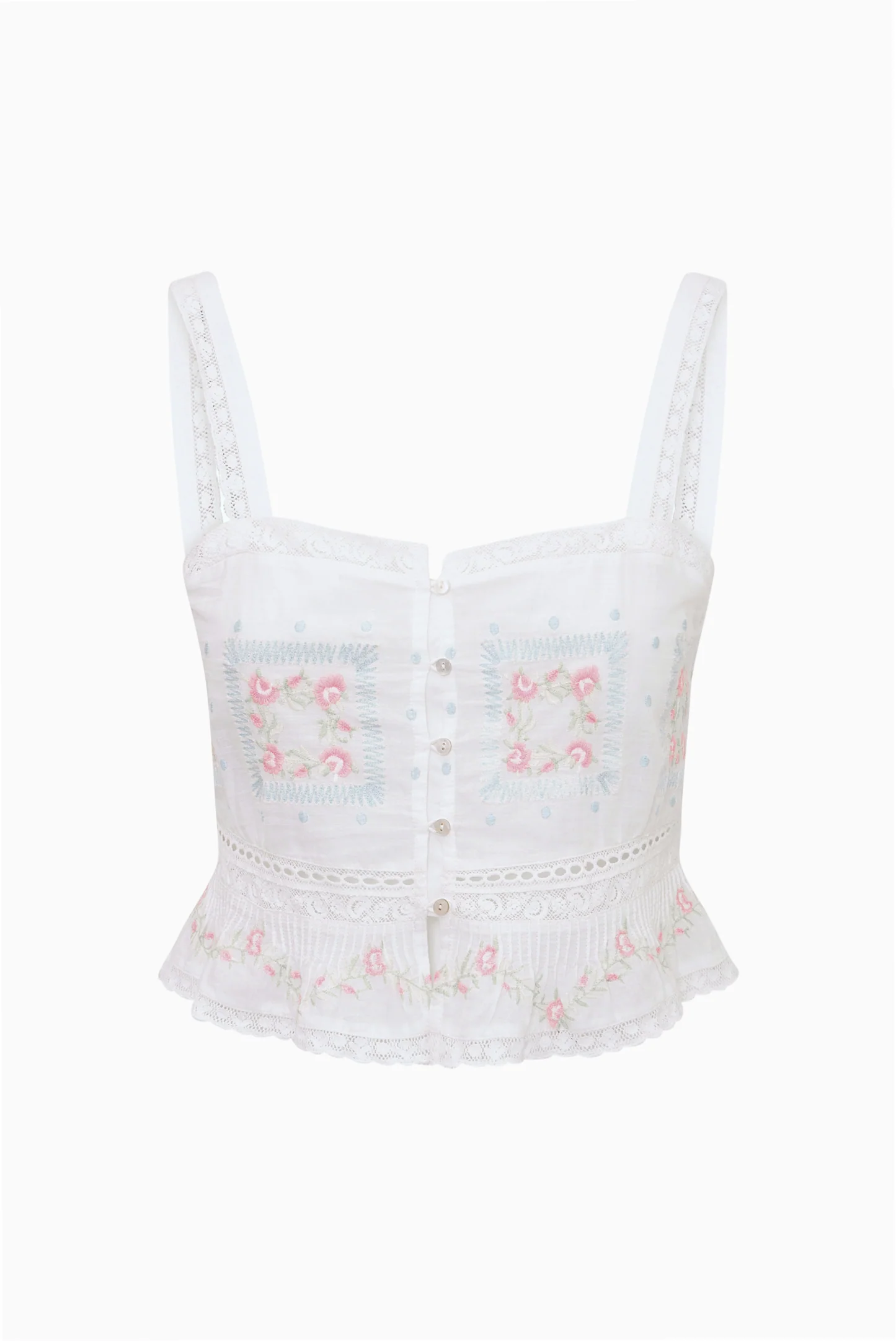 Devron Embroidered Cotton Top - Image 6