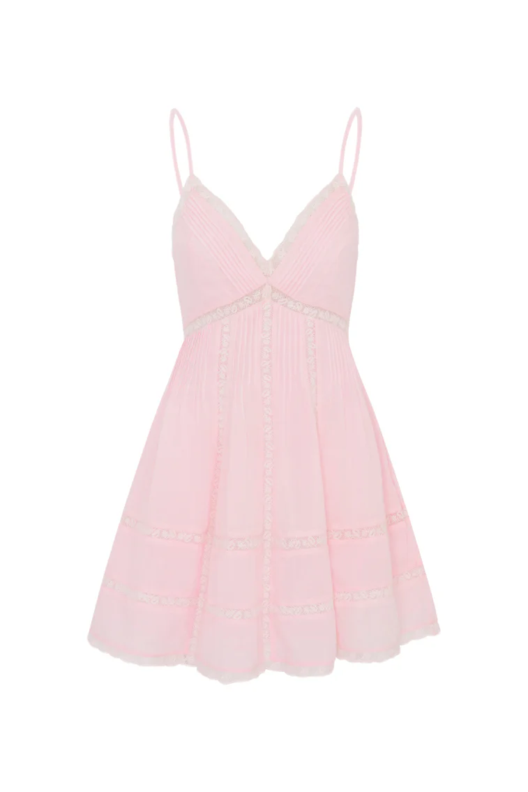 Docila Cotton Mini Dress - PINK - Image 5