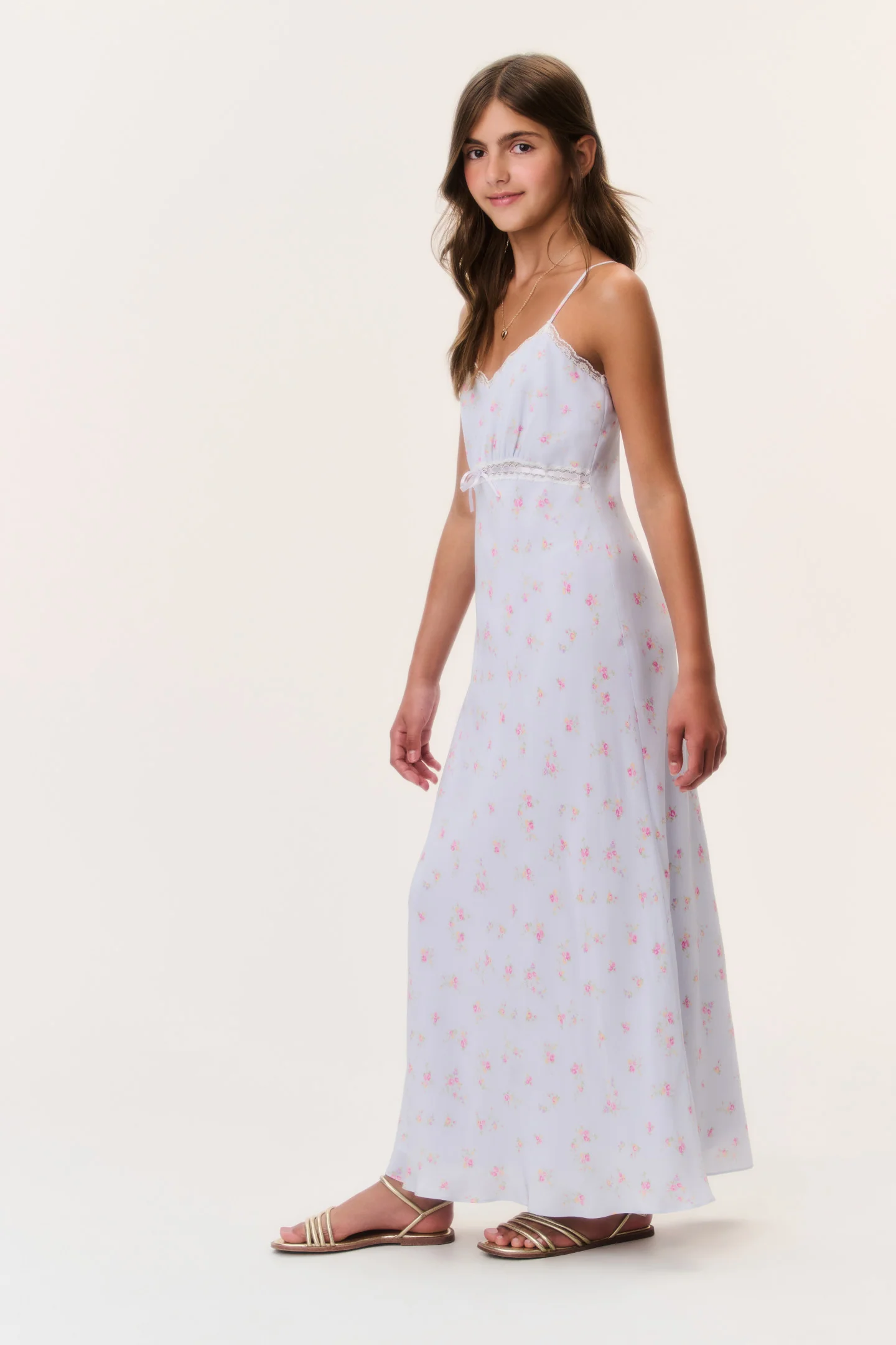 Tween Floral Crepe Esmaril Dress - Image 8