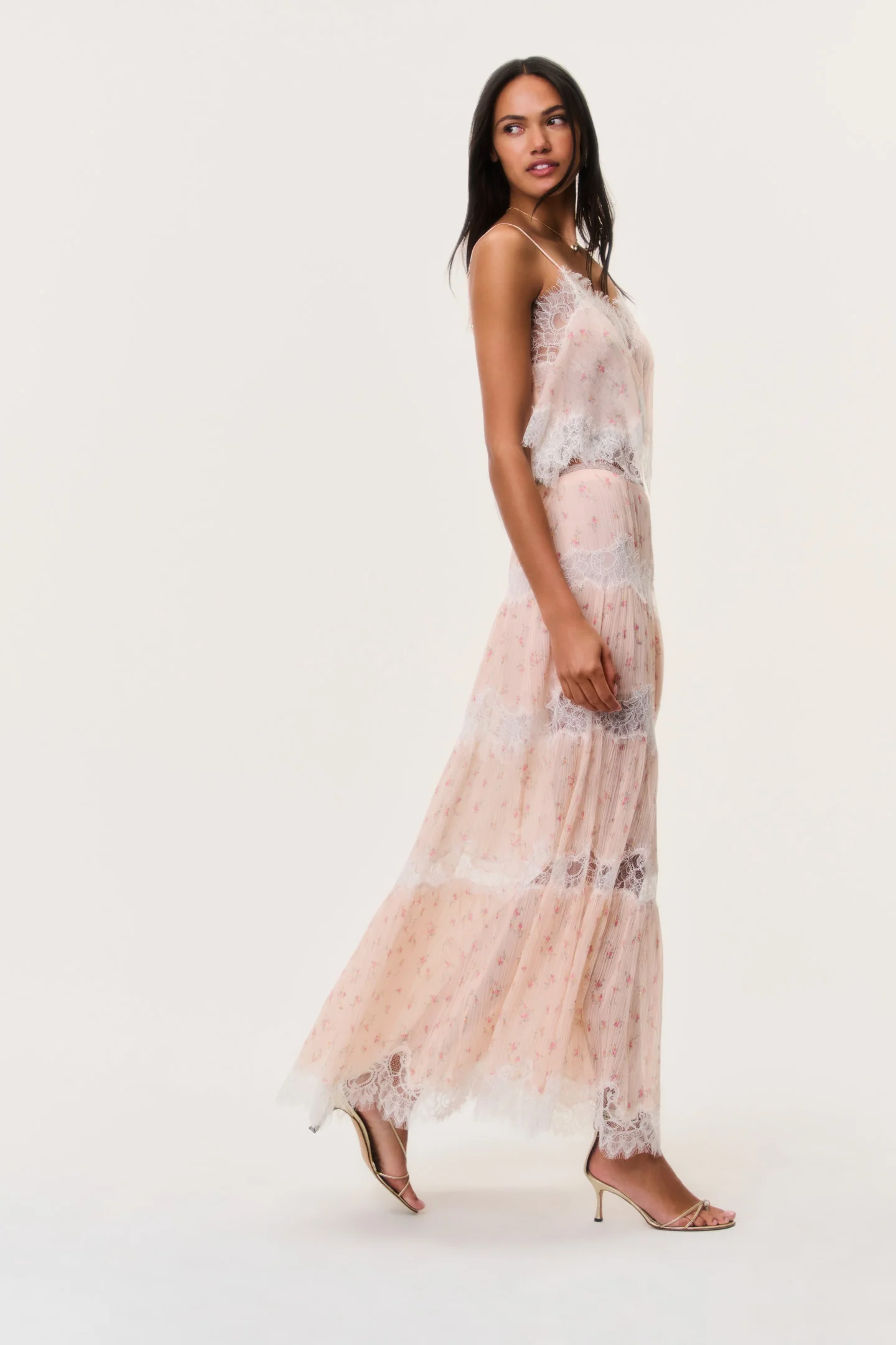 Everhart Cotton-Silk Lace Maxi Skirt - Image 3
