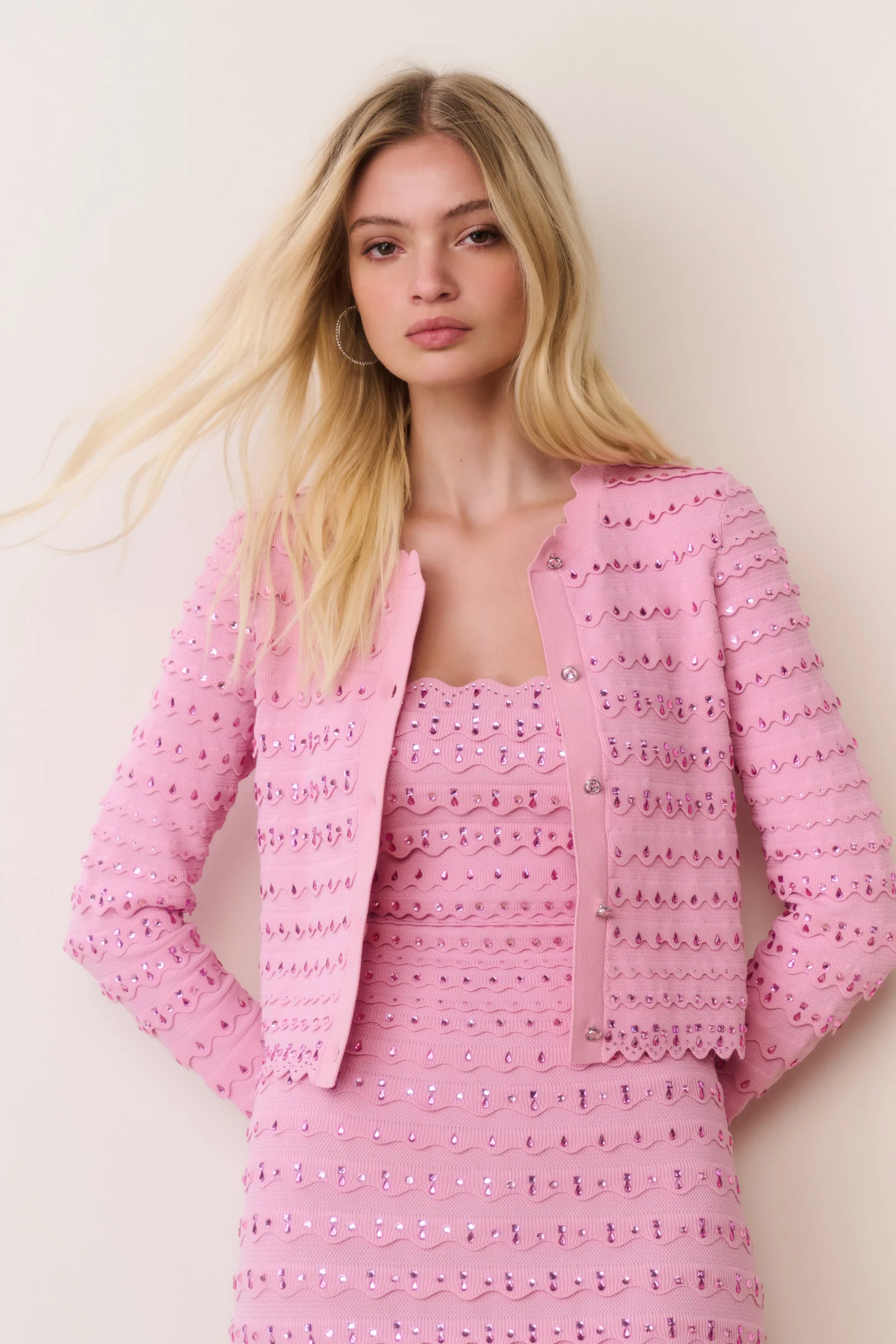 Ferris Sequin Scallop Cardigan - Image 2