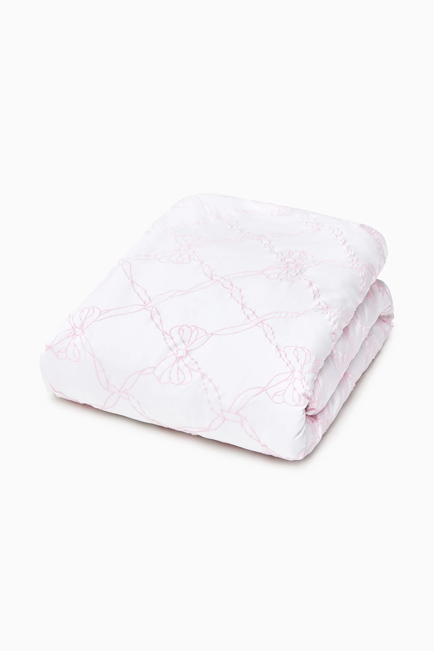 Garden Bow Embroidered Bow Duvet Cover + Sham Set - Image 2