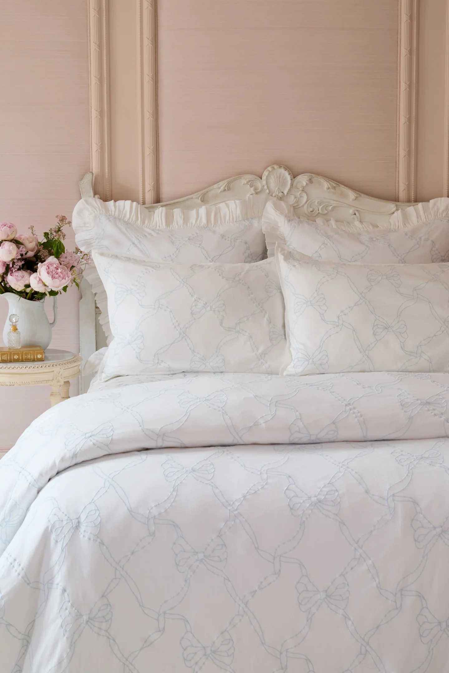 Garden Bow Ruffle Euro Pillow Sham Set Of 2 - Image 2