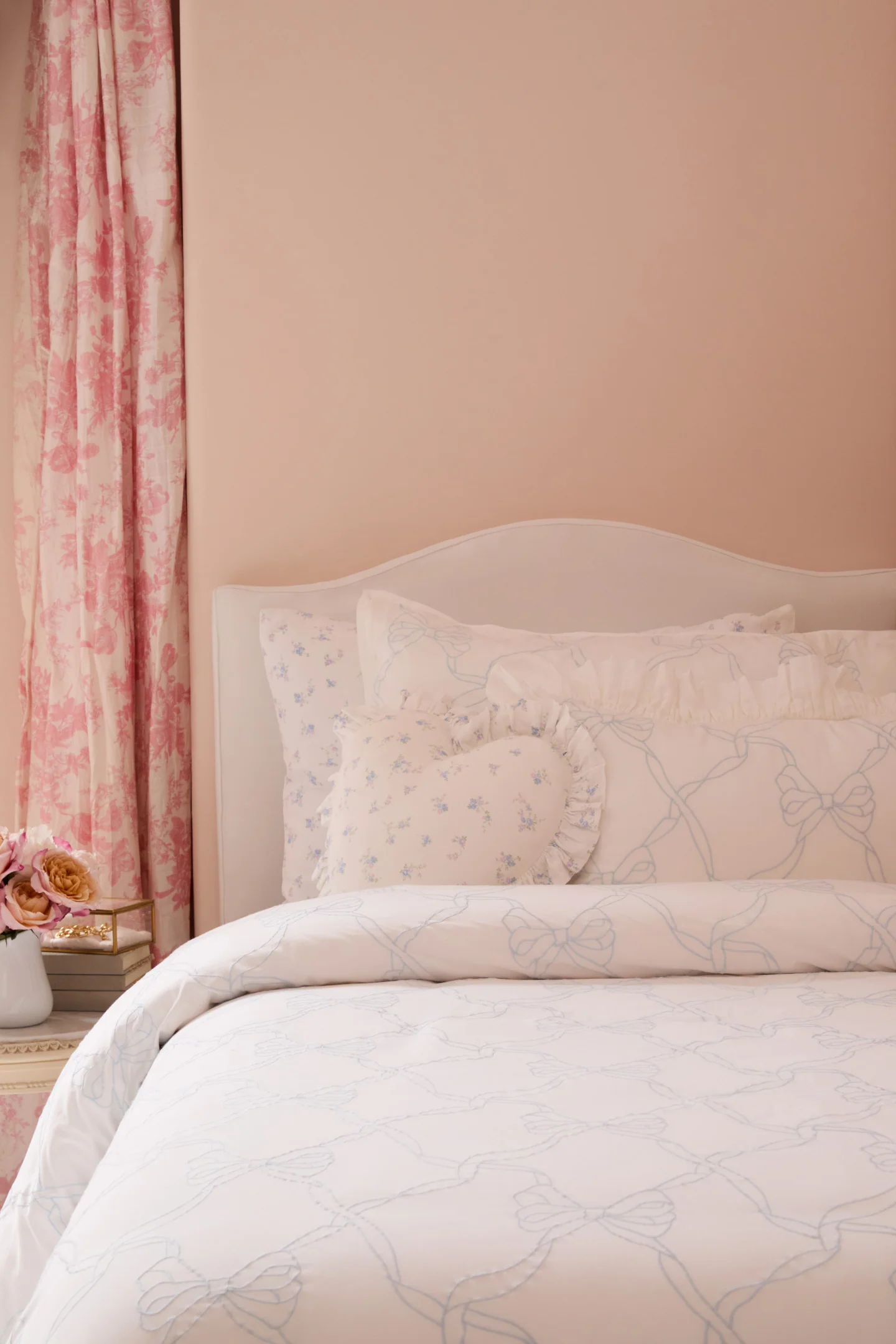Garden Bow Ruffle Throw Pillow - Image 3
