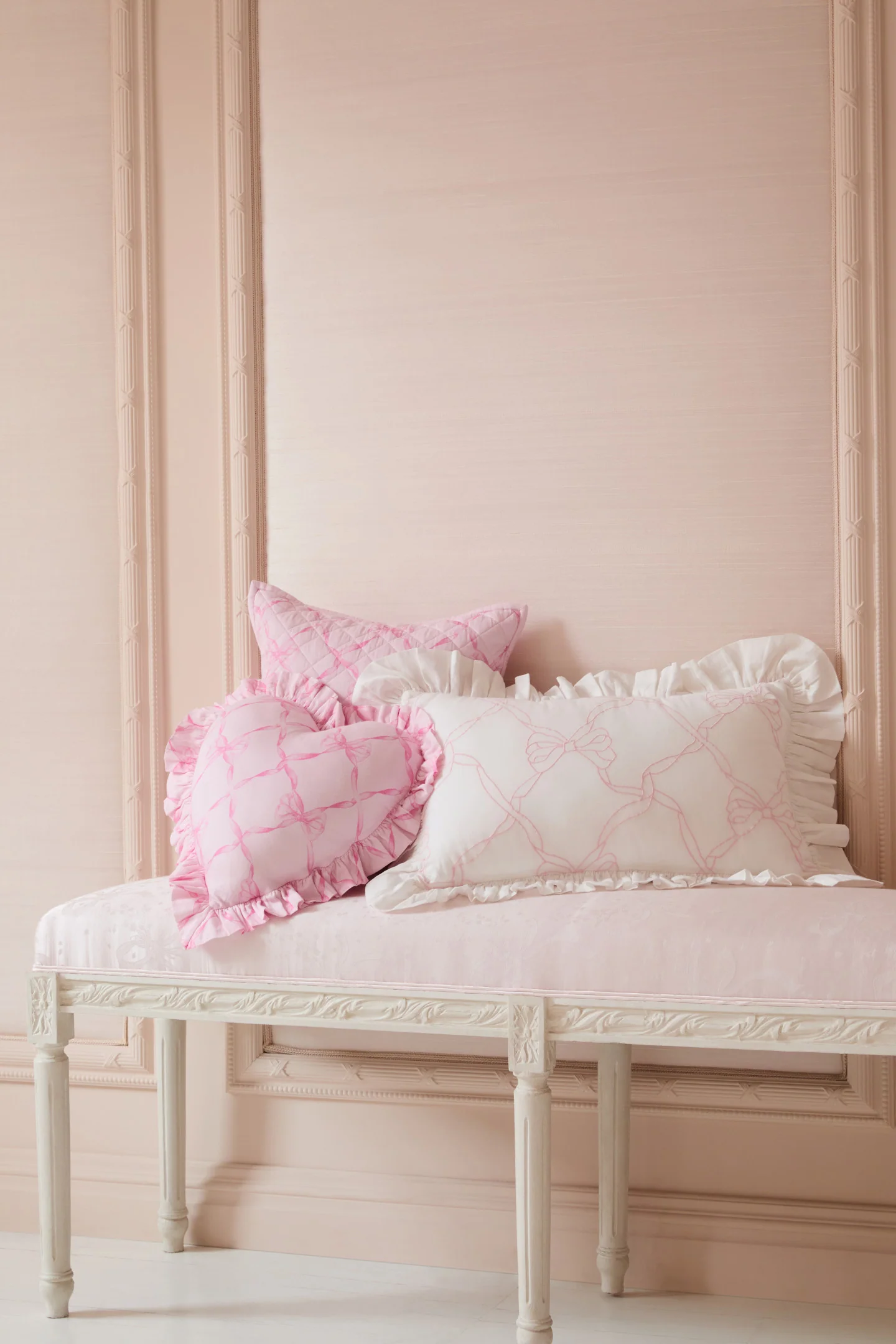 Garden Bow Ruffle Throw Pillow - Image 6