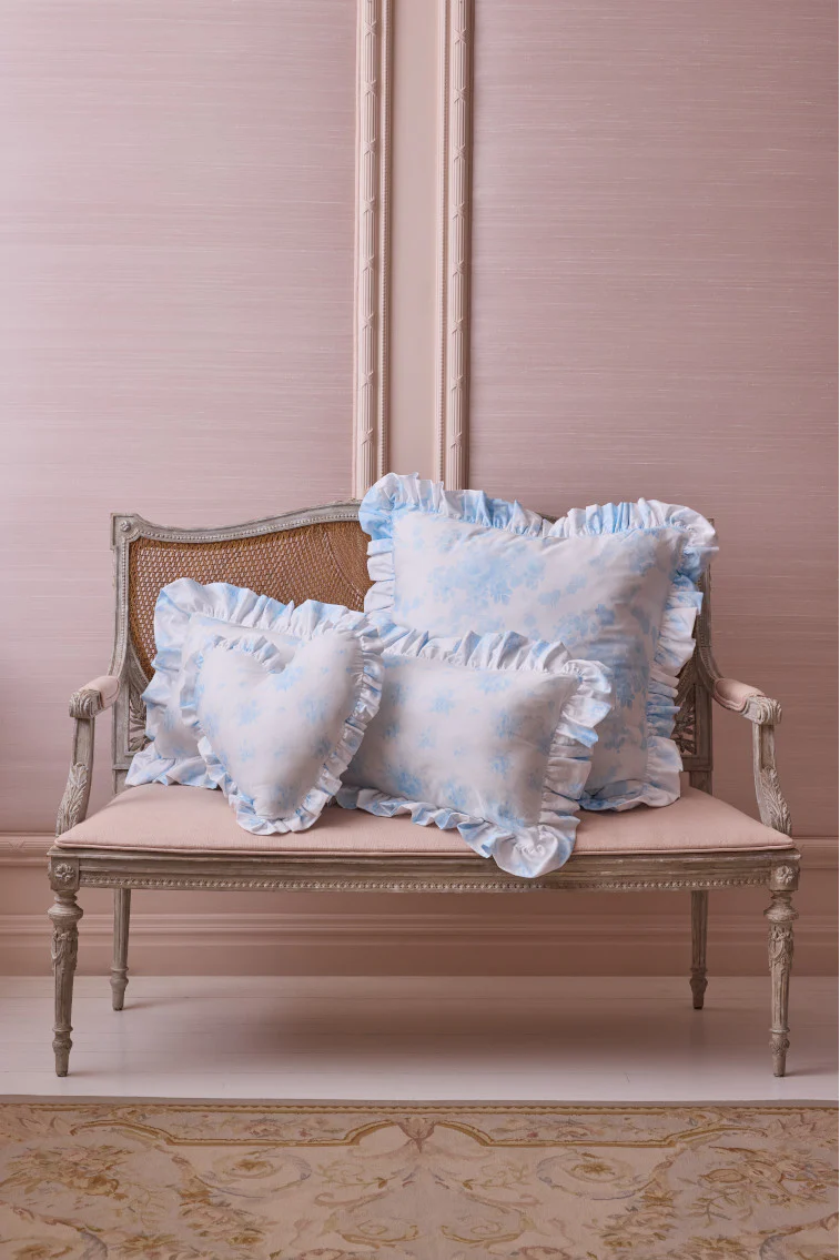 Ruffle Heart Pillow - BLUEBELL - Image 3