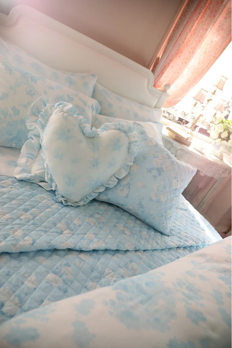 Ruffle Heart Pillow - BLUEBELL - Image 4