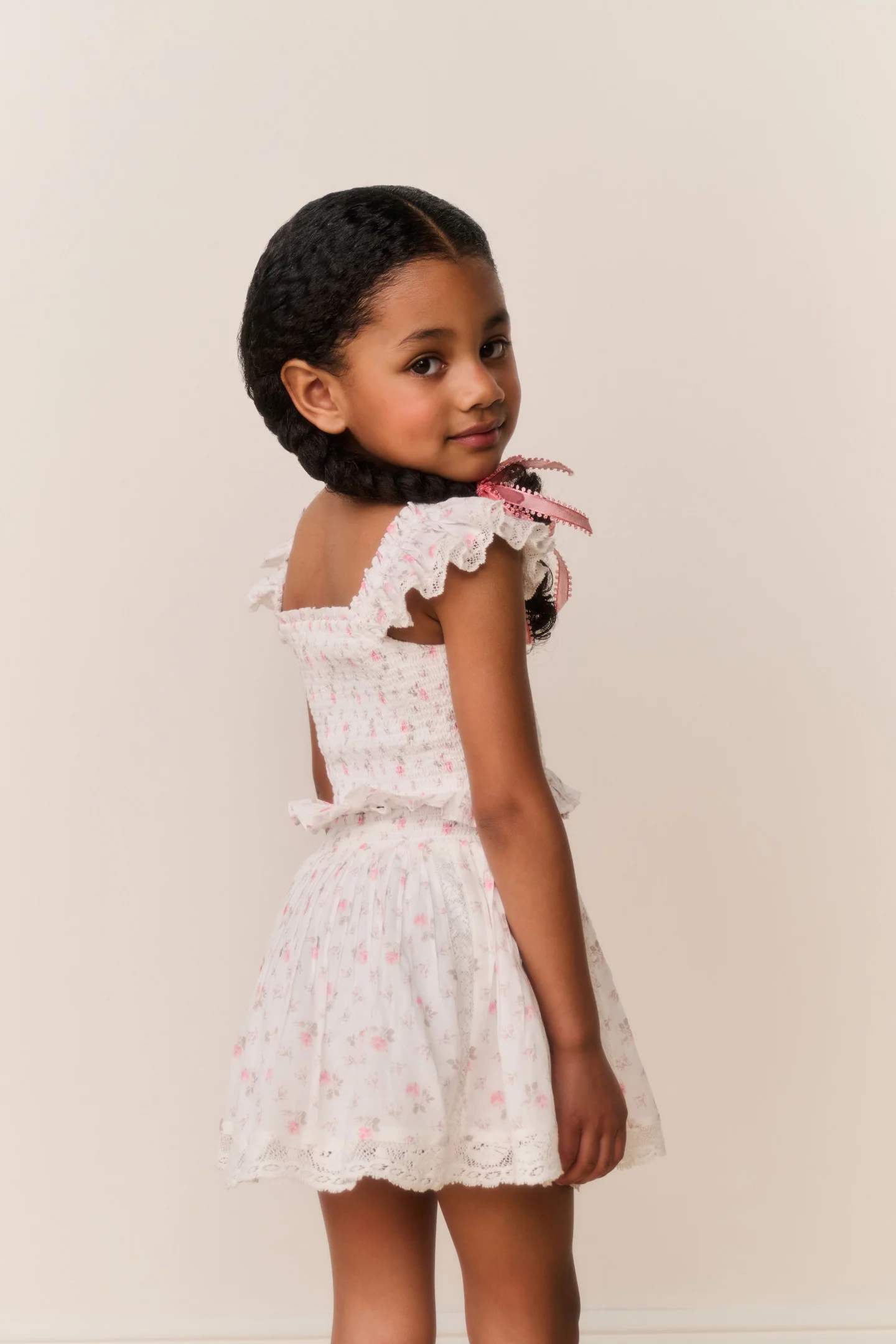 Little Girls Jeanna Floral Cotton Top - Image 10