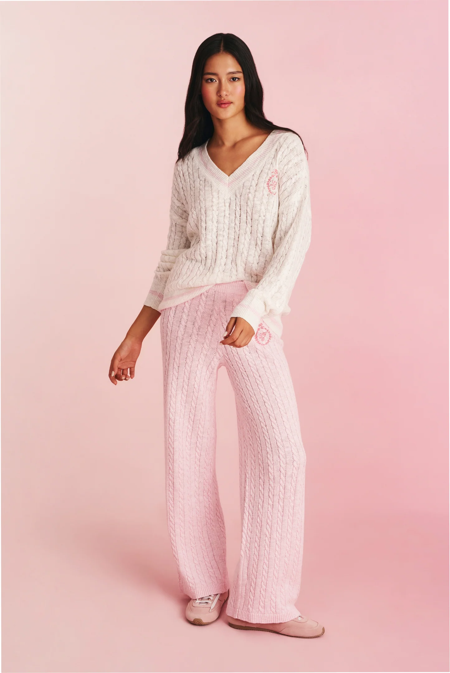 Jessanna Cable Knit Tennis Pullover - Image 3