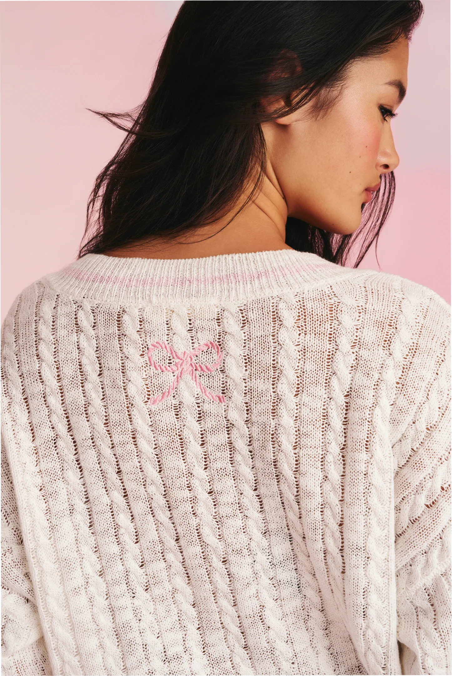 Jessanna Cable Knit Tennis Pullover - Image 4