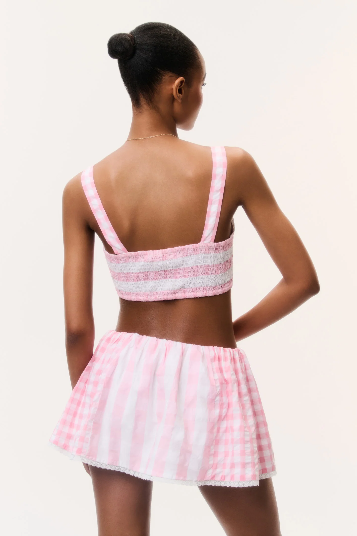 Jonie Seersucker Mini Skort - Image 4