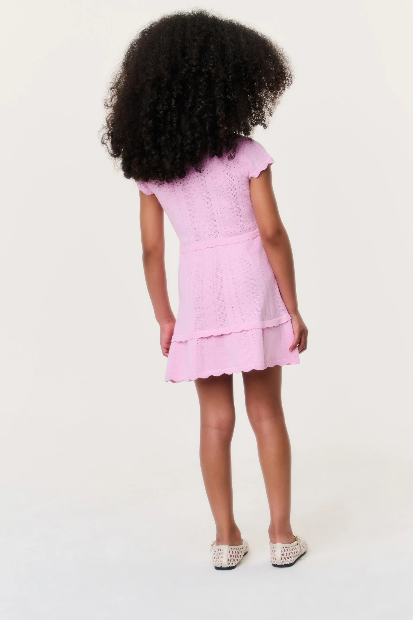 Little Girls Stretch Pointelle Jovie Dress - Image 4