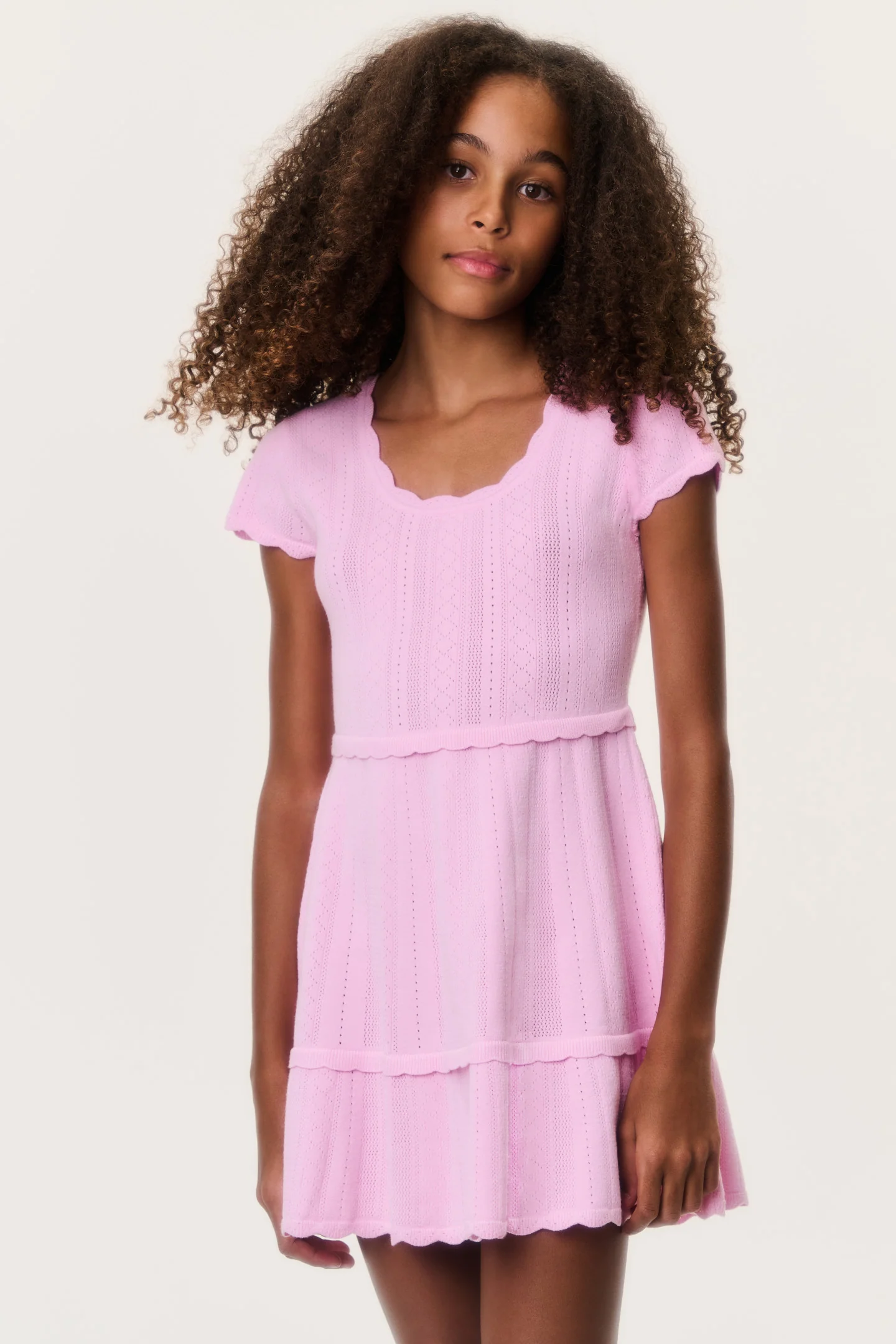Tween Stretch Pointelle Jovie Dress - Image 2