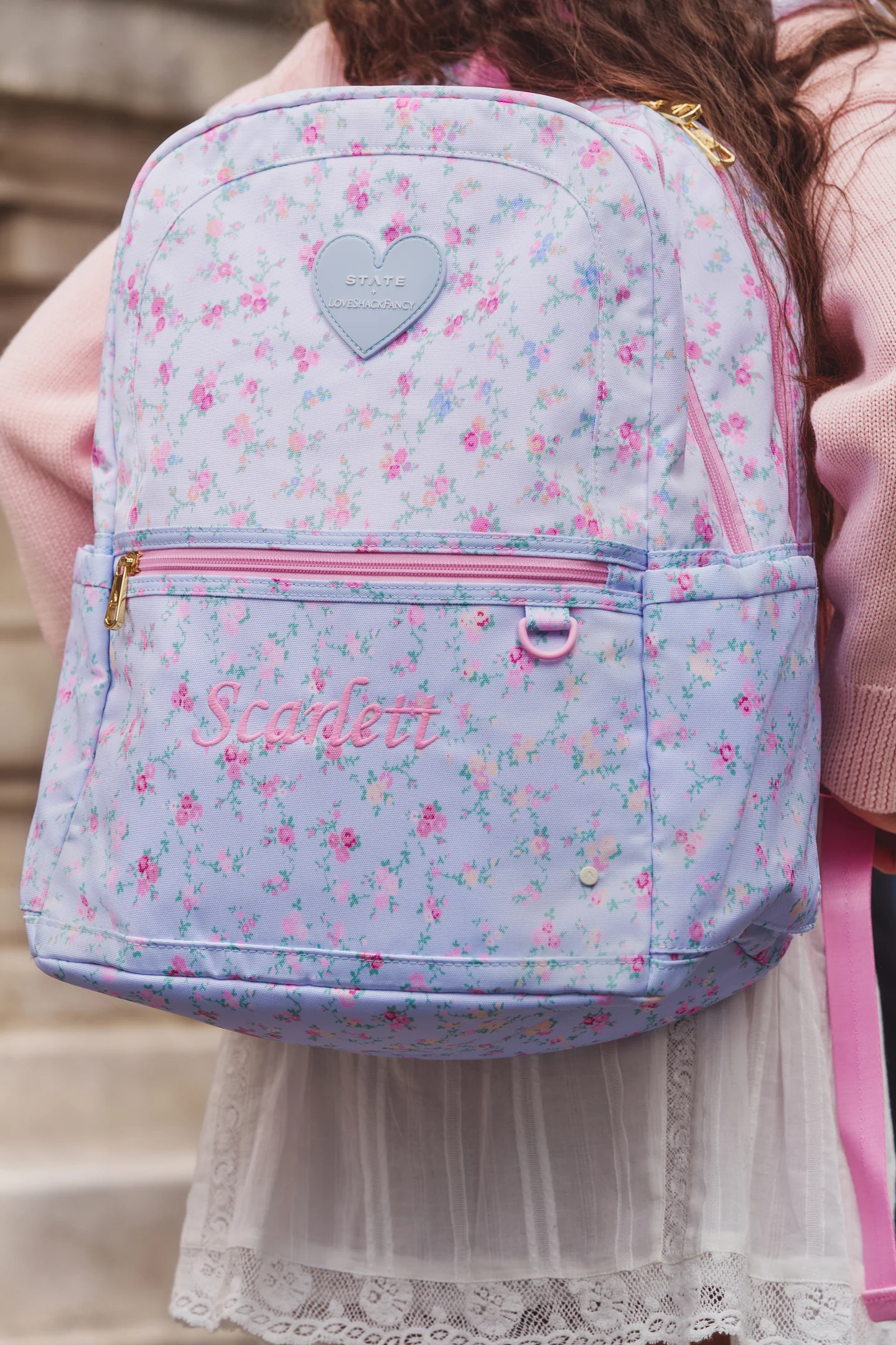 STATE x LoveShackFancy Floral Kane Double Pocket Backpack