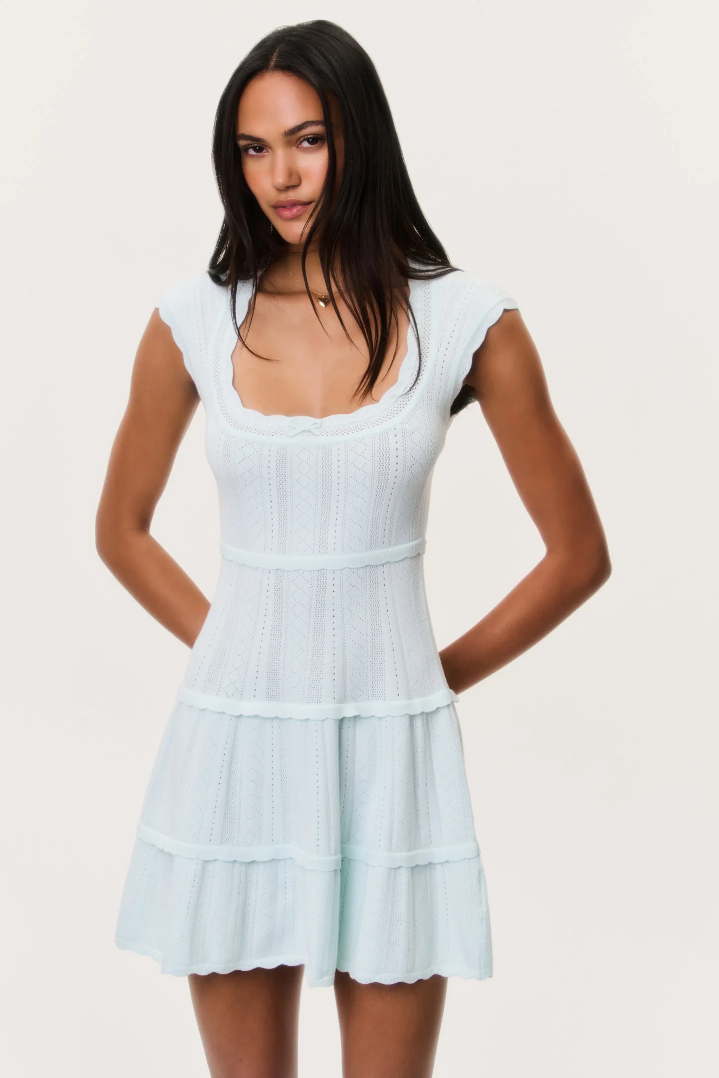 Laighton Stretch Pointelle Mini Dress - Image 7
