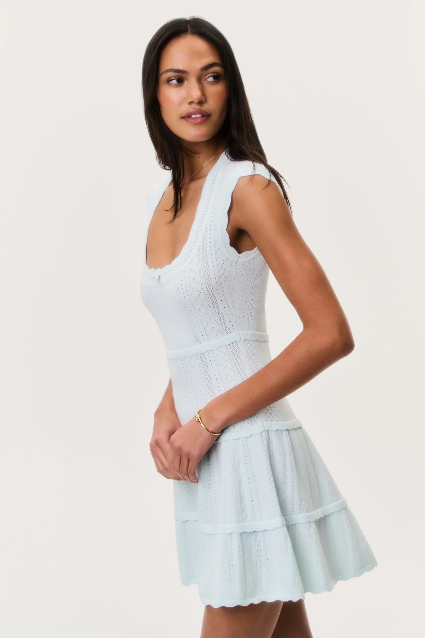 Laighton Stretch Pointelle Mini Dress - Image 8