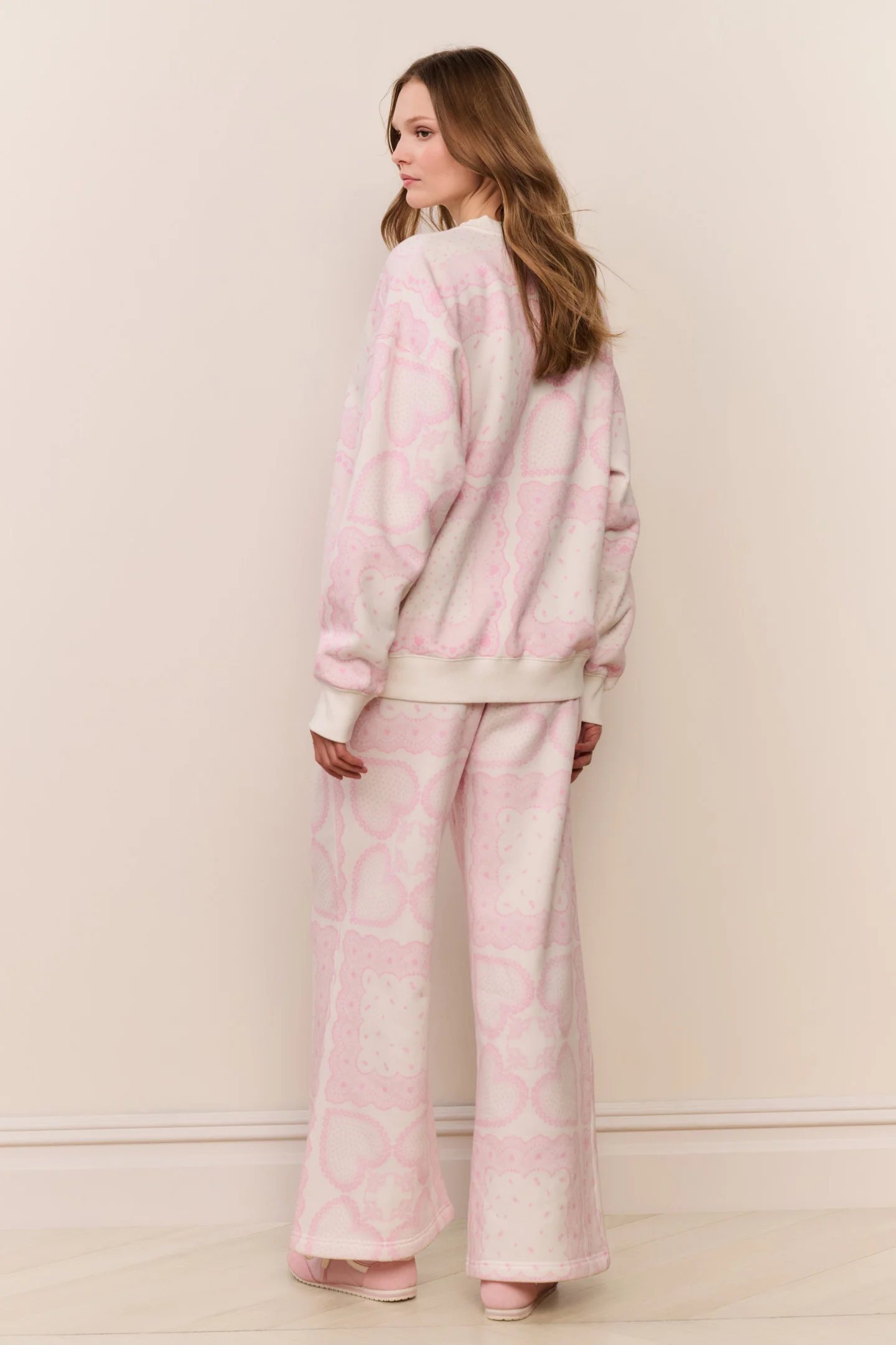 Leila Heart Printed Fleece Pullover - Image 5