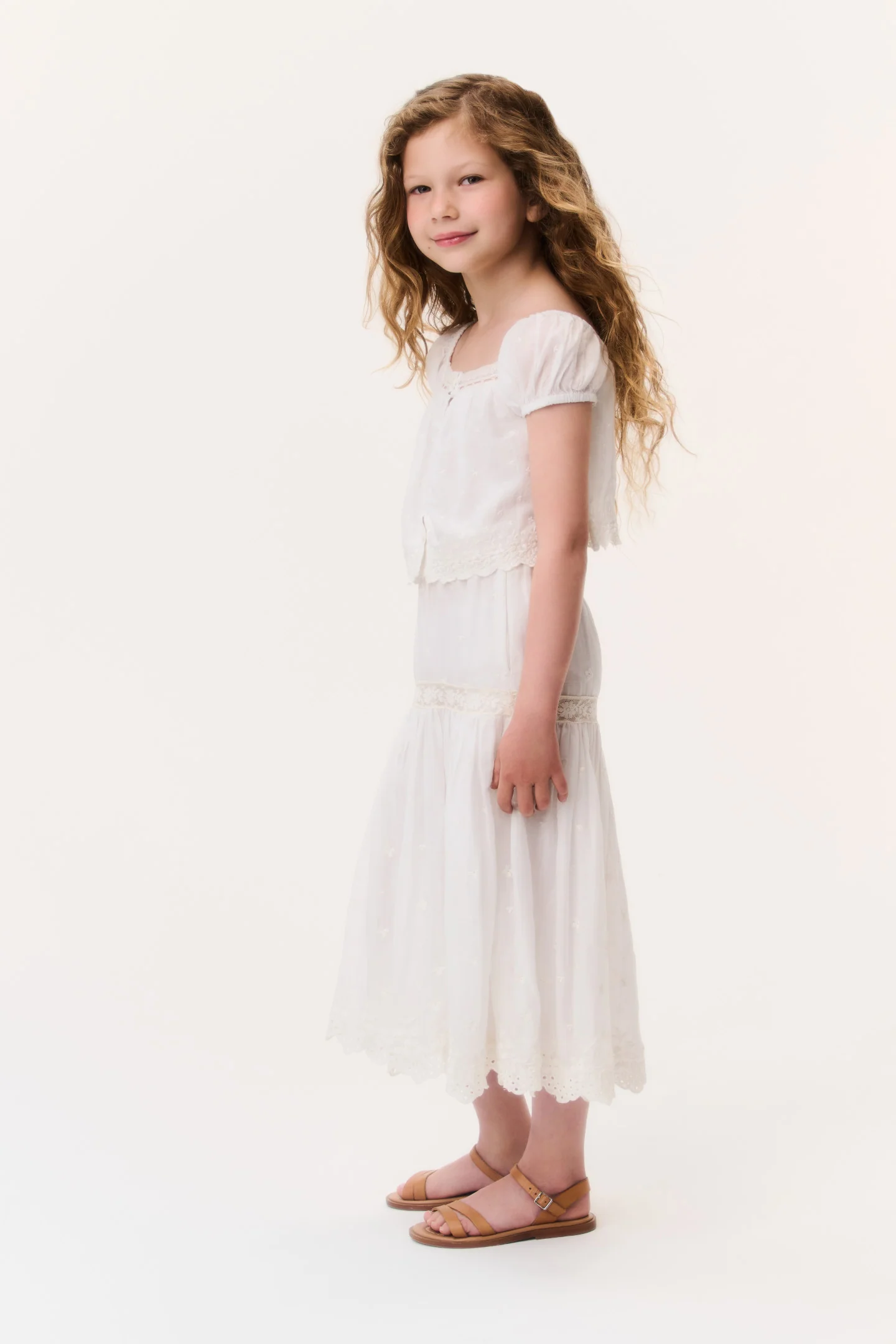 Little Girls Cotton Lace Leonna Top - Image 3