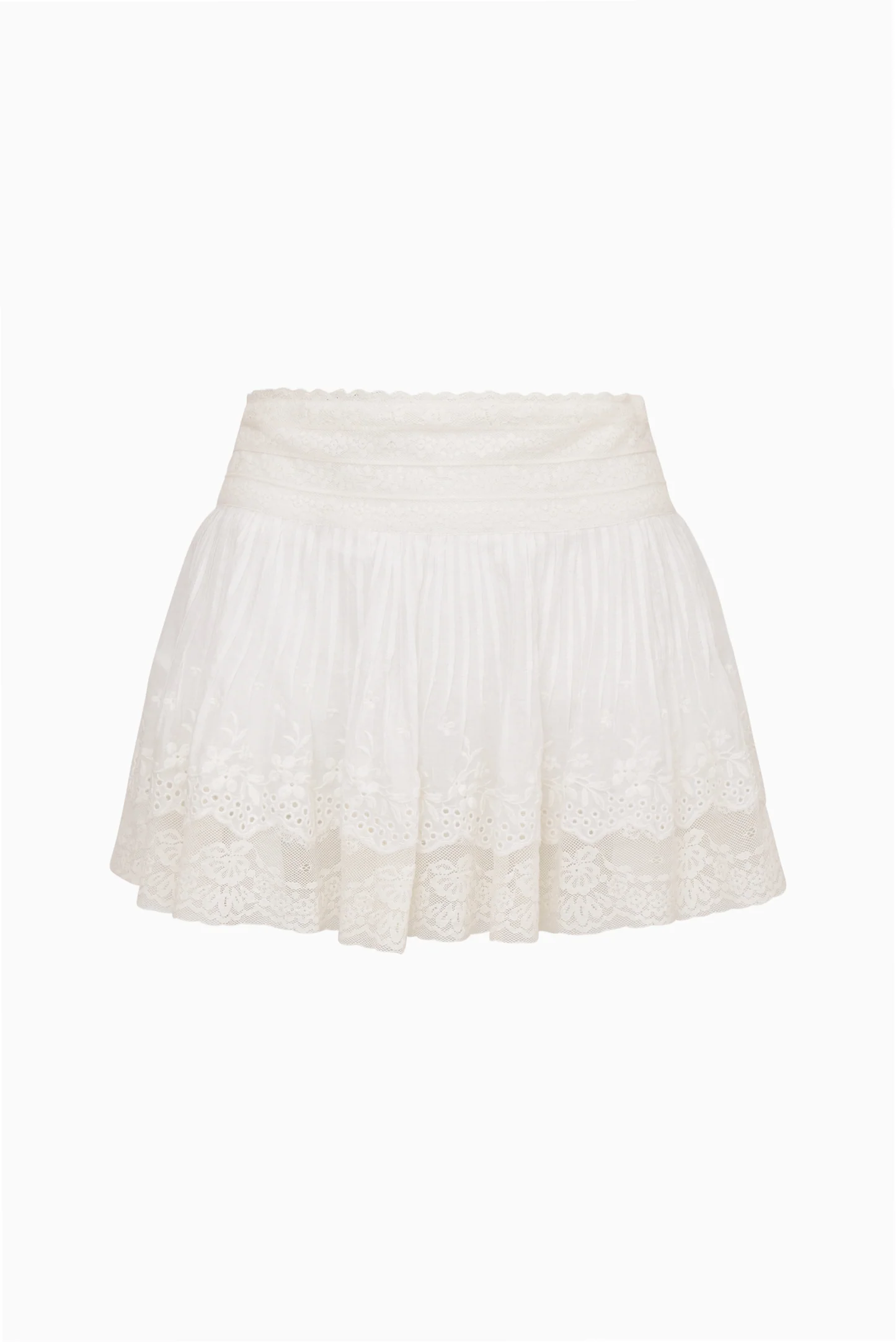 Levant Cotton Lace-Trimmed Mini Skirt - Image 5