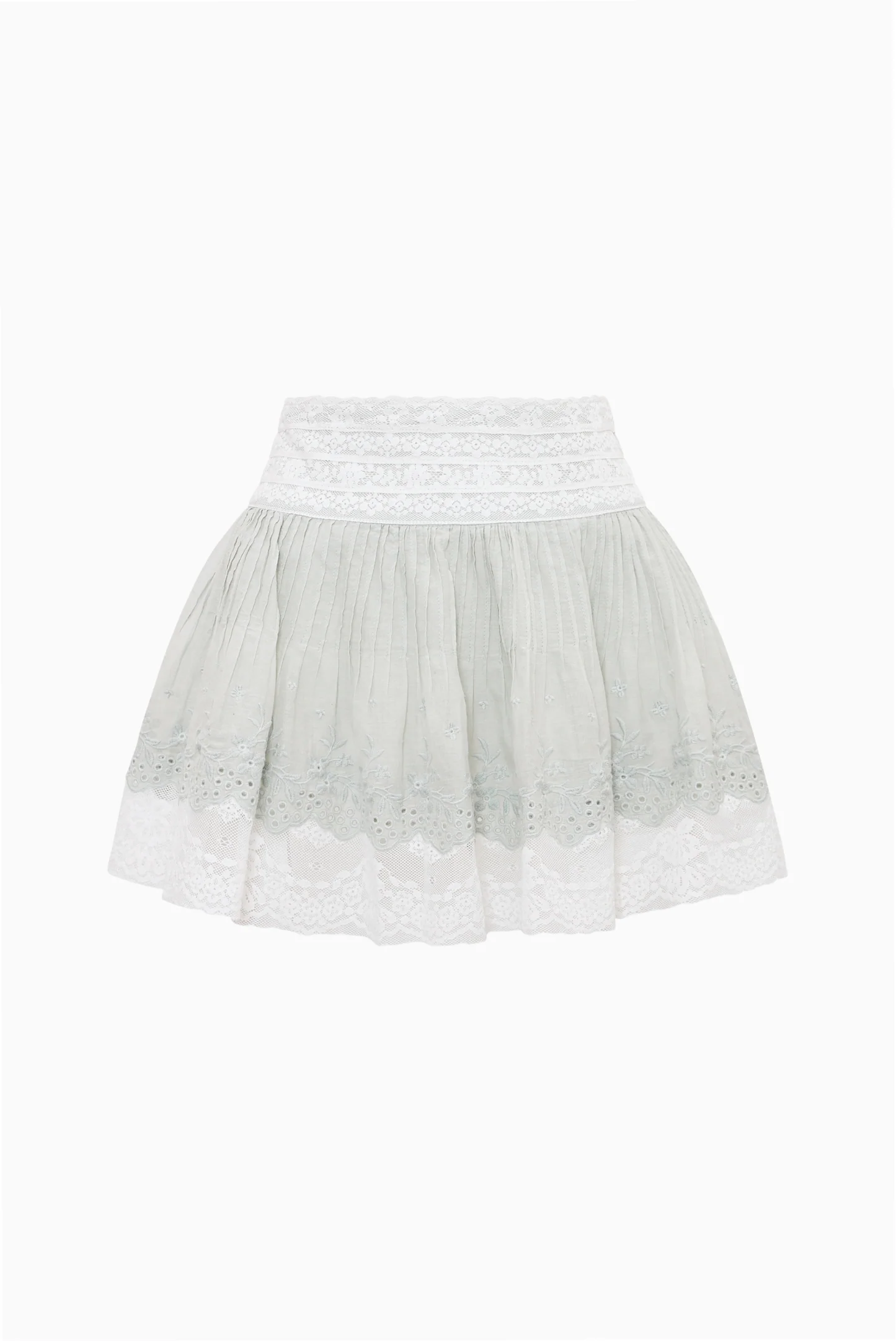Levant Cotton Lace-Trimmed Mini Skirt - Image 8