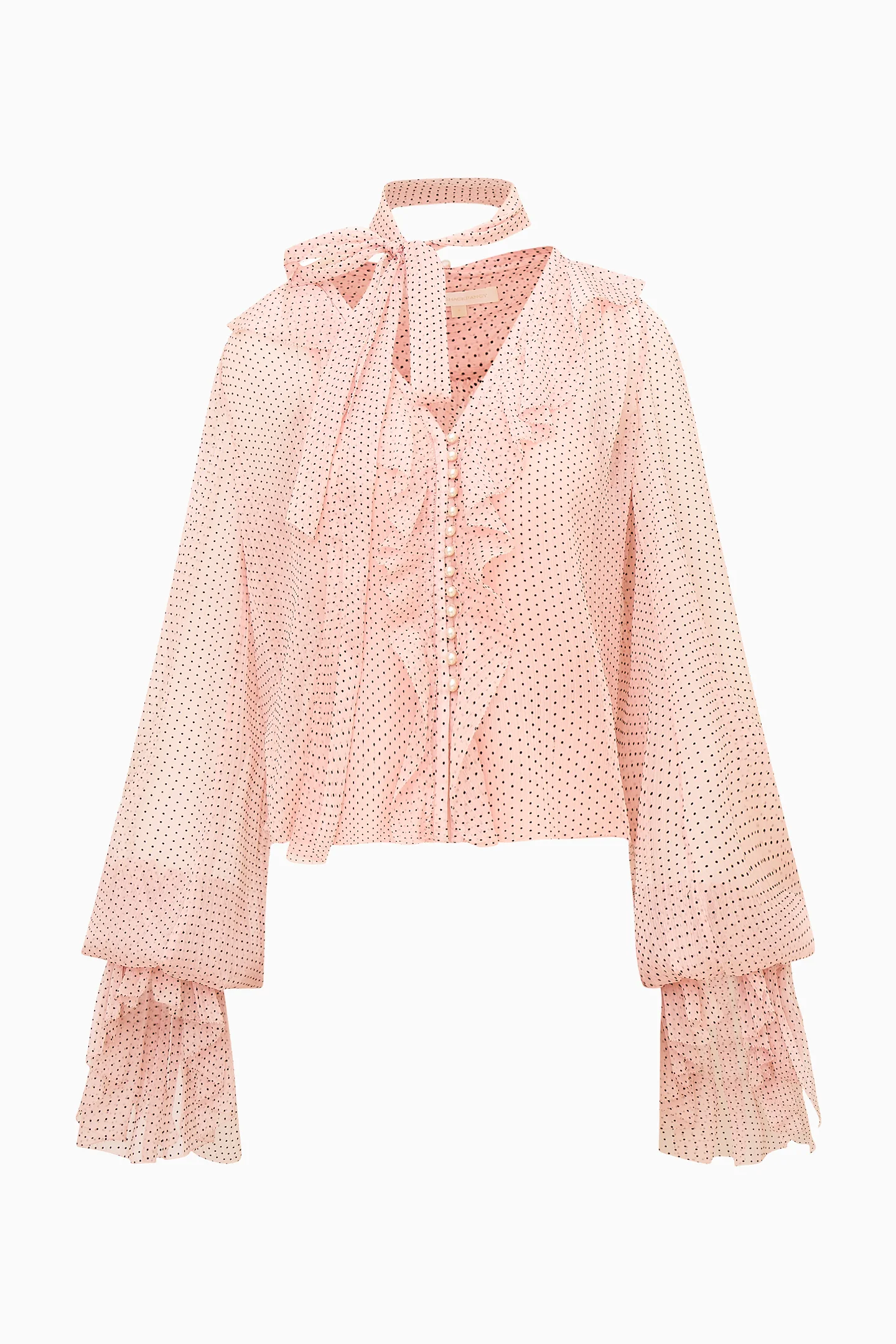 Linette Polka Dot Ruffle Blouse - Image 4