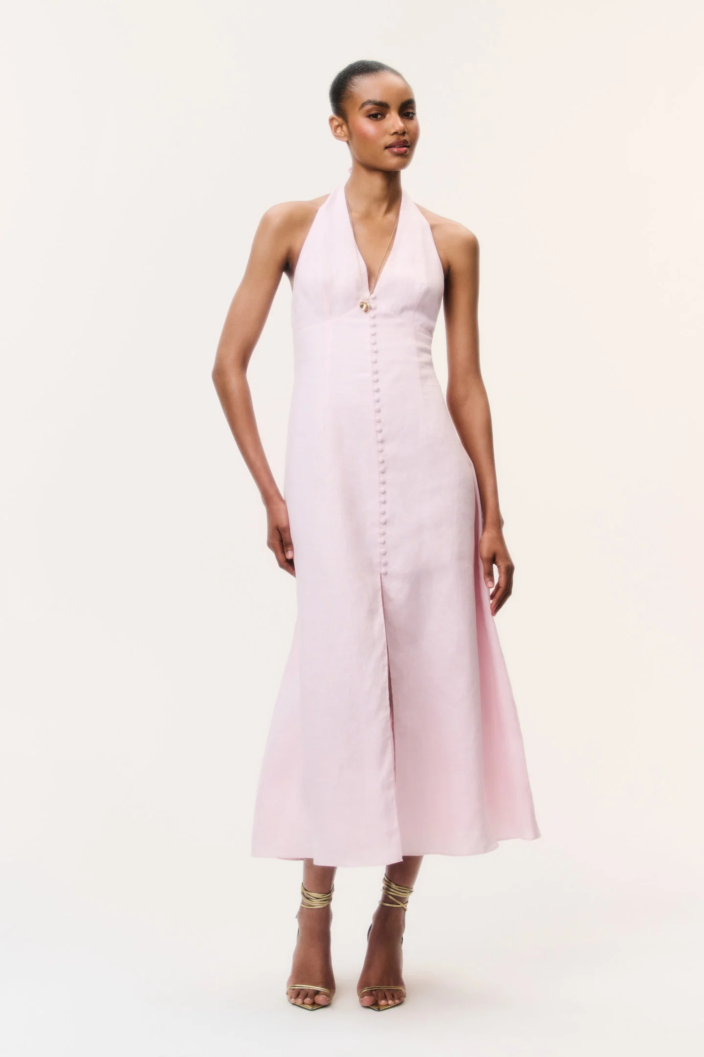 Lovis Linen Halter Maxi Dress - Image 6