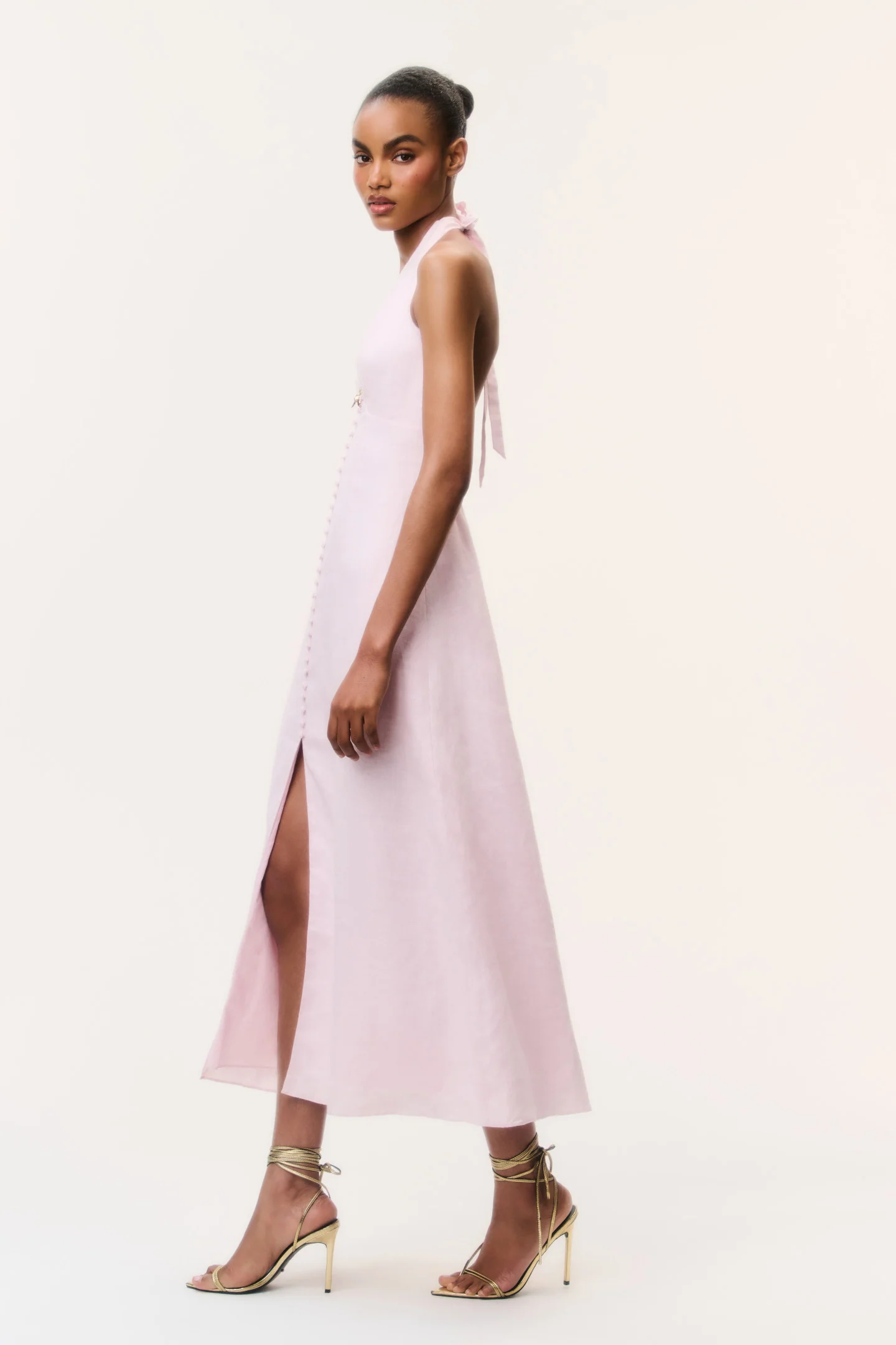 Lovis Linen Halter Maxi Dress - Image 8