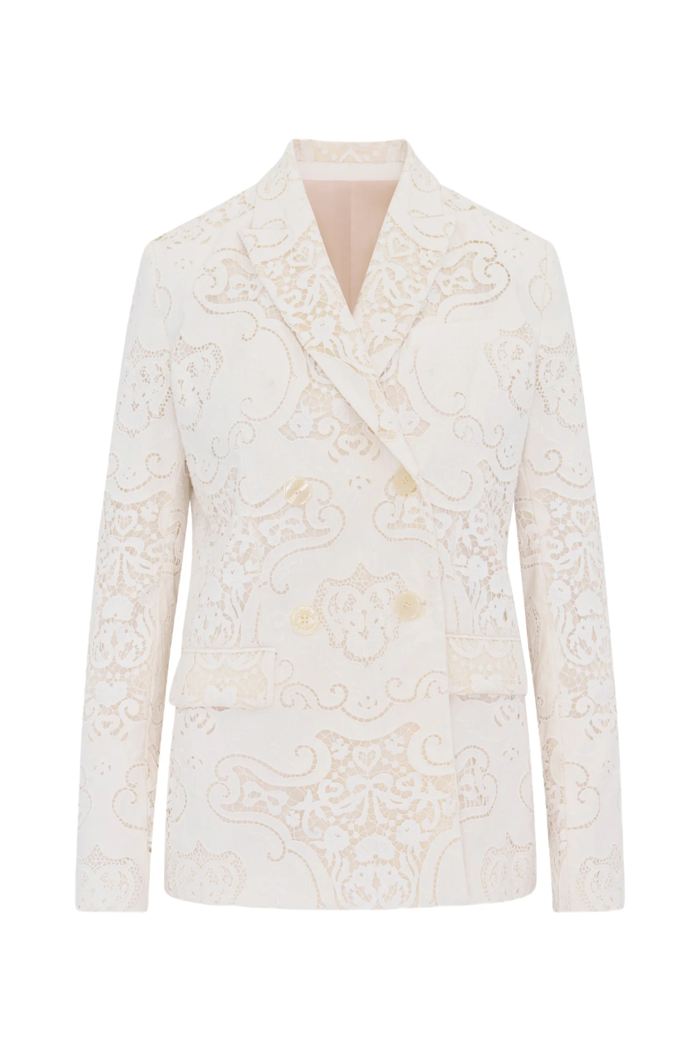 Luara Cotton Doiley Lace Blazer - Image 2