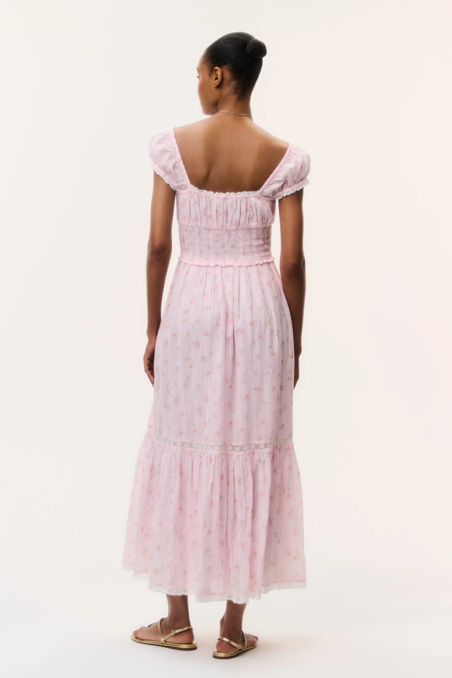 Lyssara Floral Cotton Maxi Dress - Image 5